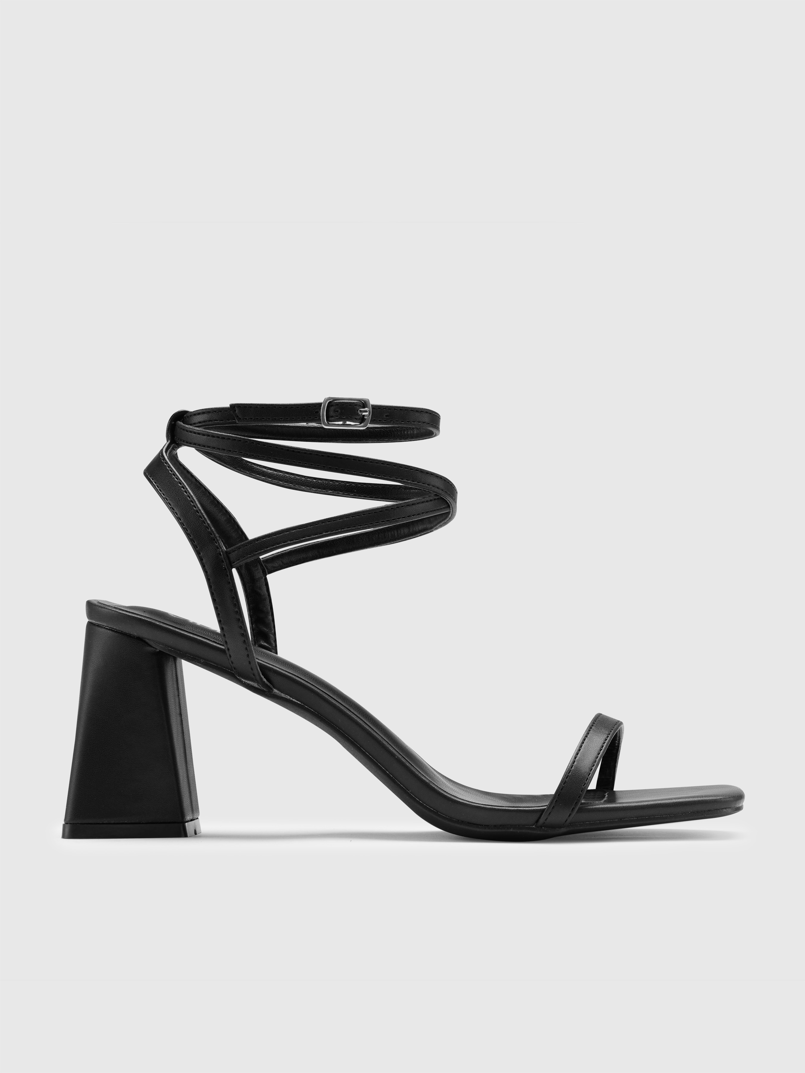 Buy Black Heeled Sandals for Women by Five By Inc.5 Online | Ajio.com