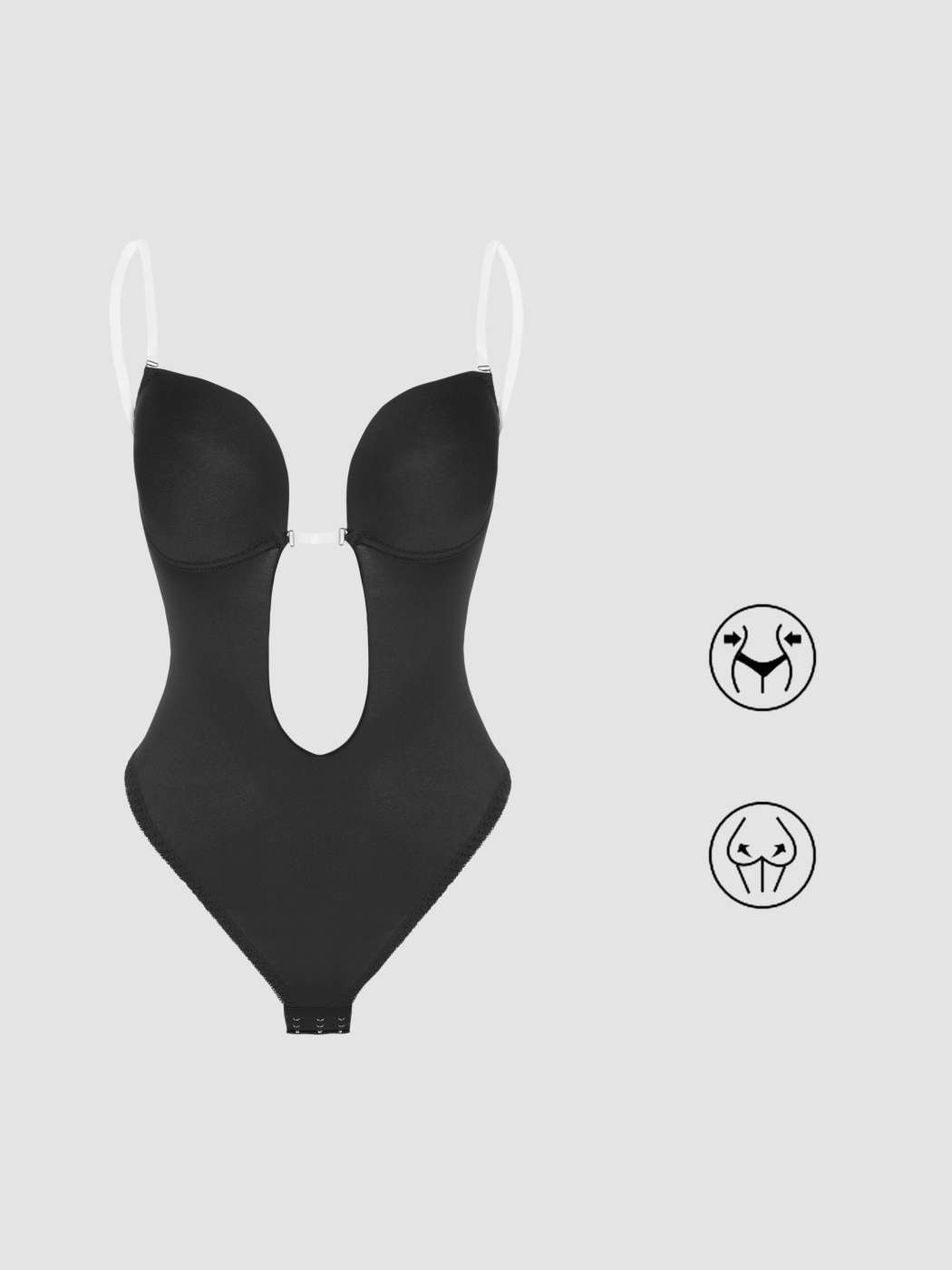 Shop Generic Seamless U Plunge Backless Thong Bodysuit for Women
