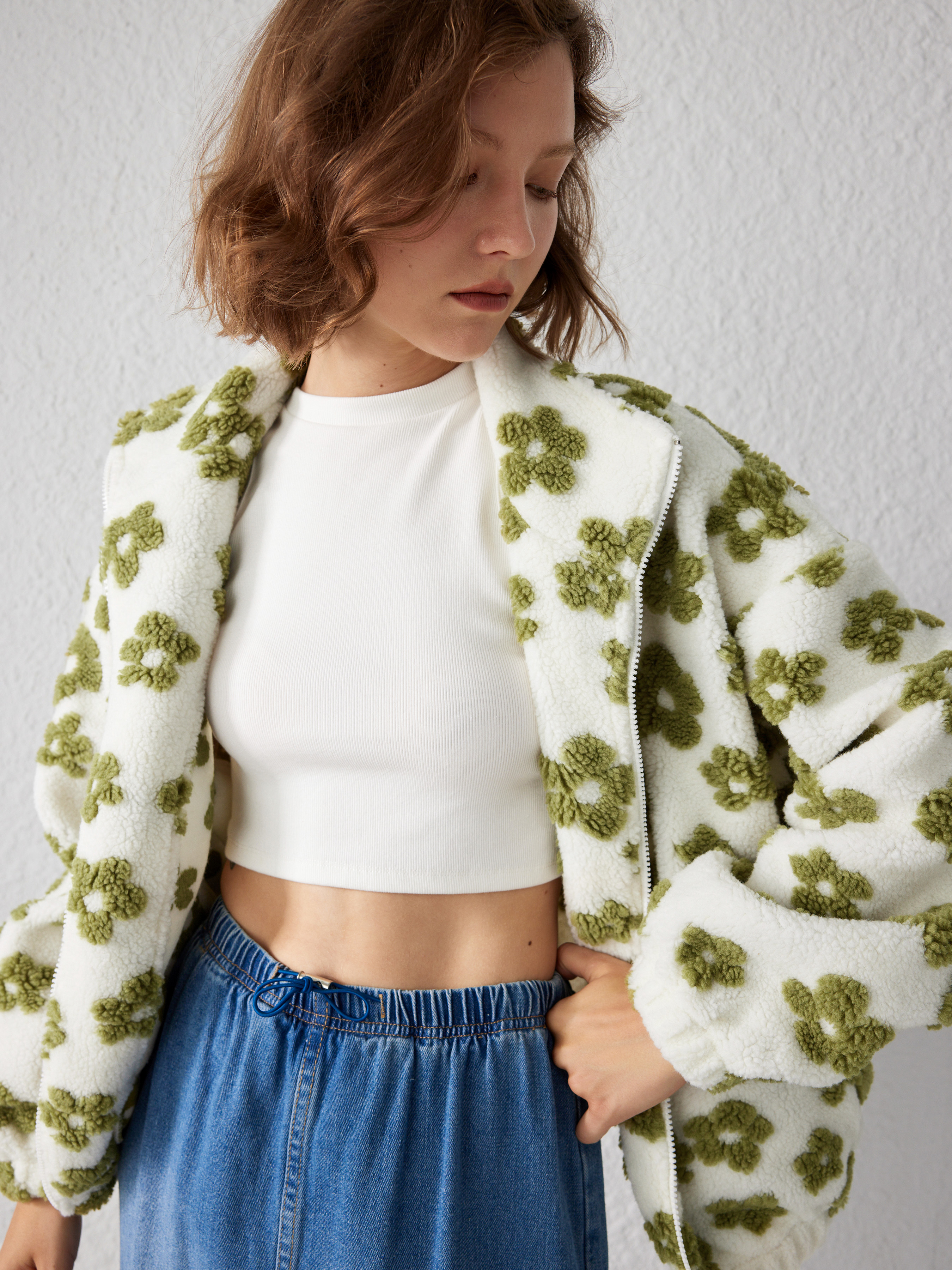 NOFFICIALNOFFICE ♥ DREAM FLOWER FLEECE JACKET /追跡付 ADVISORY-BOARD-CRYSTALS-ABC-