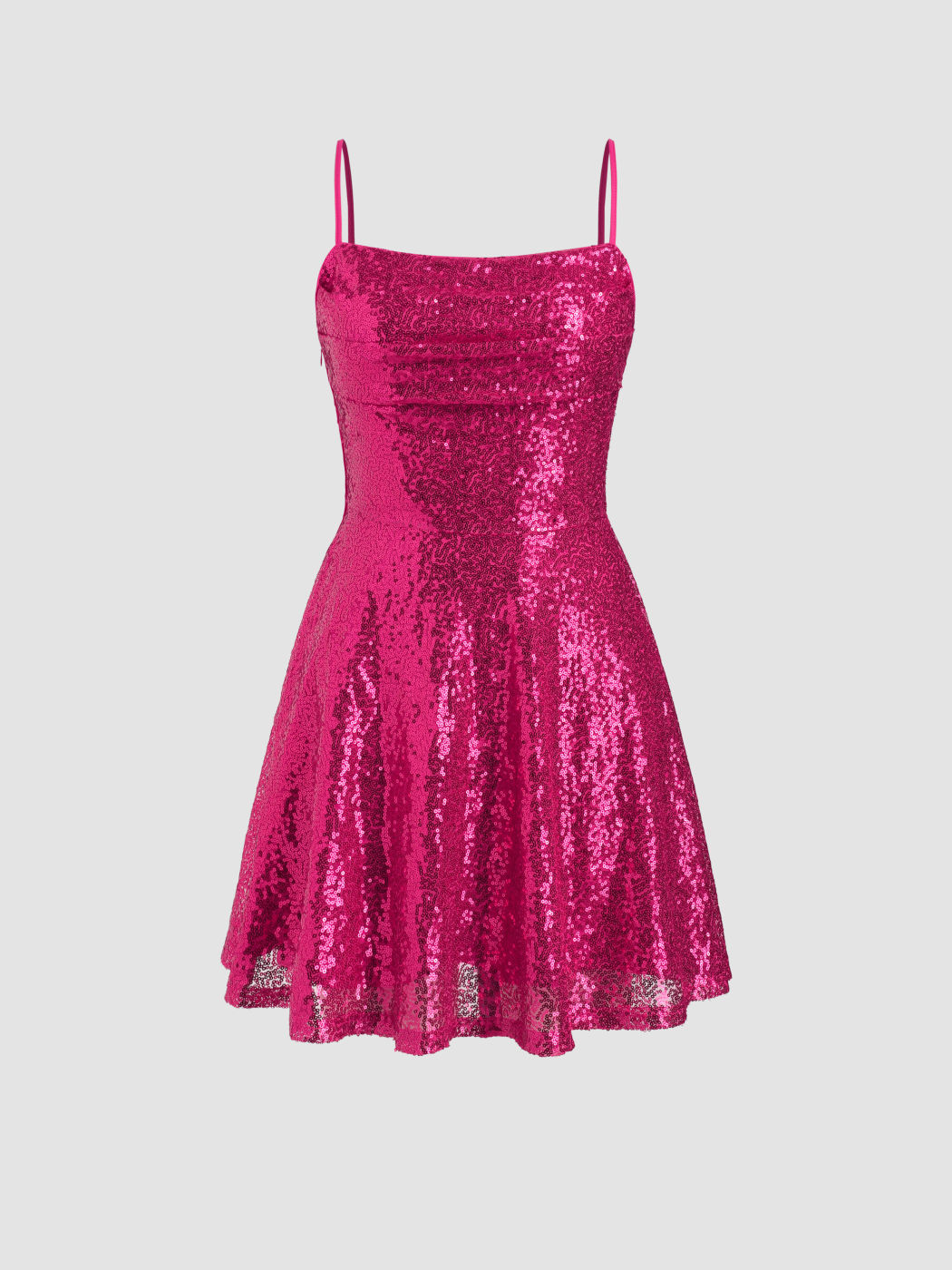 Sequin Square Neck Mini Dress