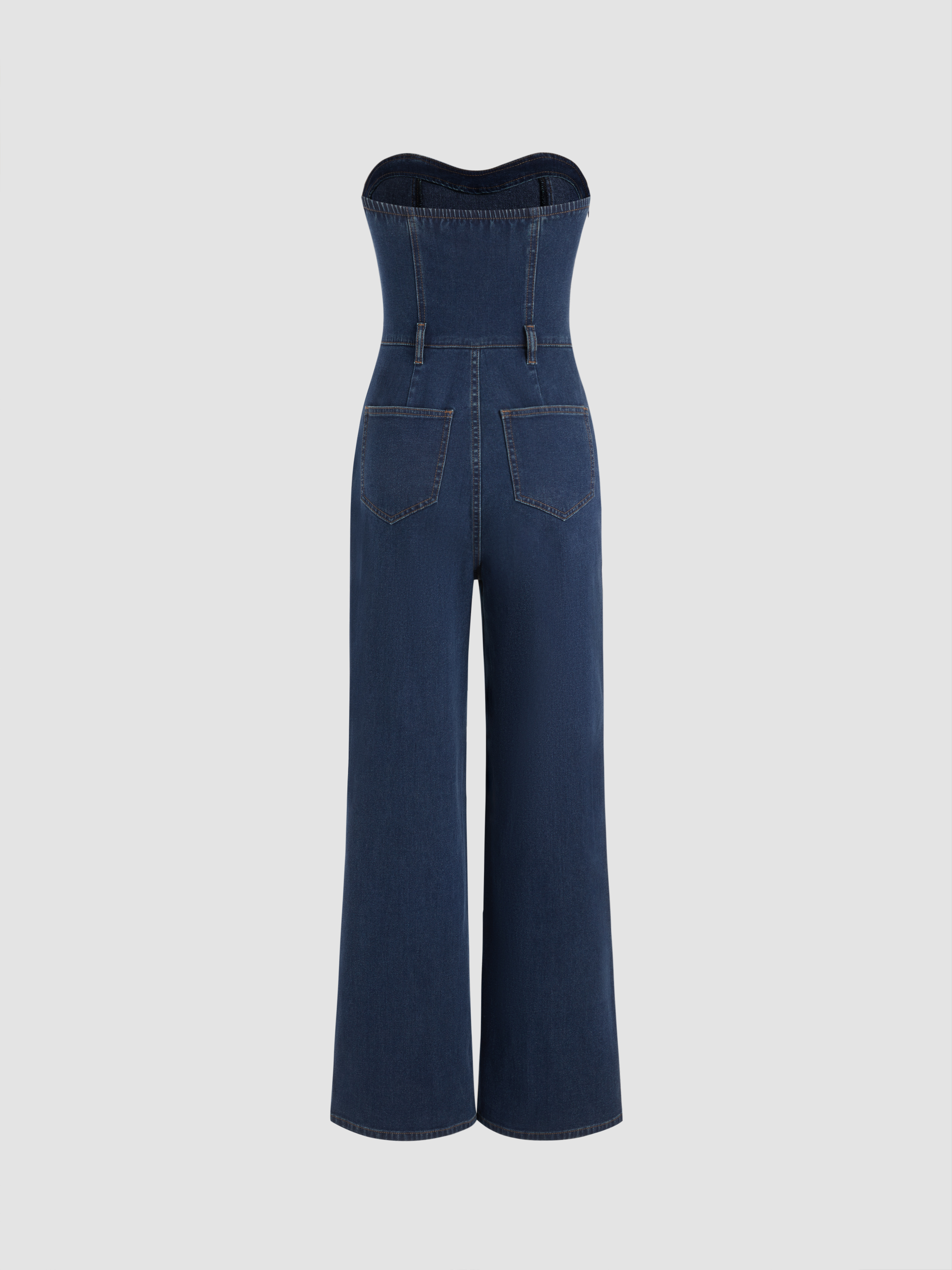 MIDIUMISOLID デニムジャンプスーツ ダークデニム MIDIUMISOLID デニムジャンプスーツ ダークデニム FRAME デニム