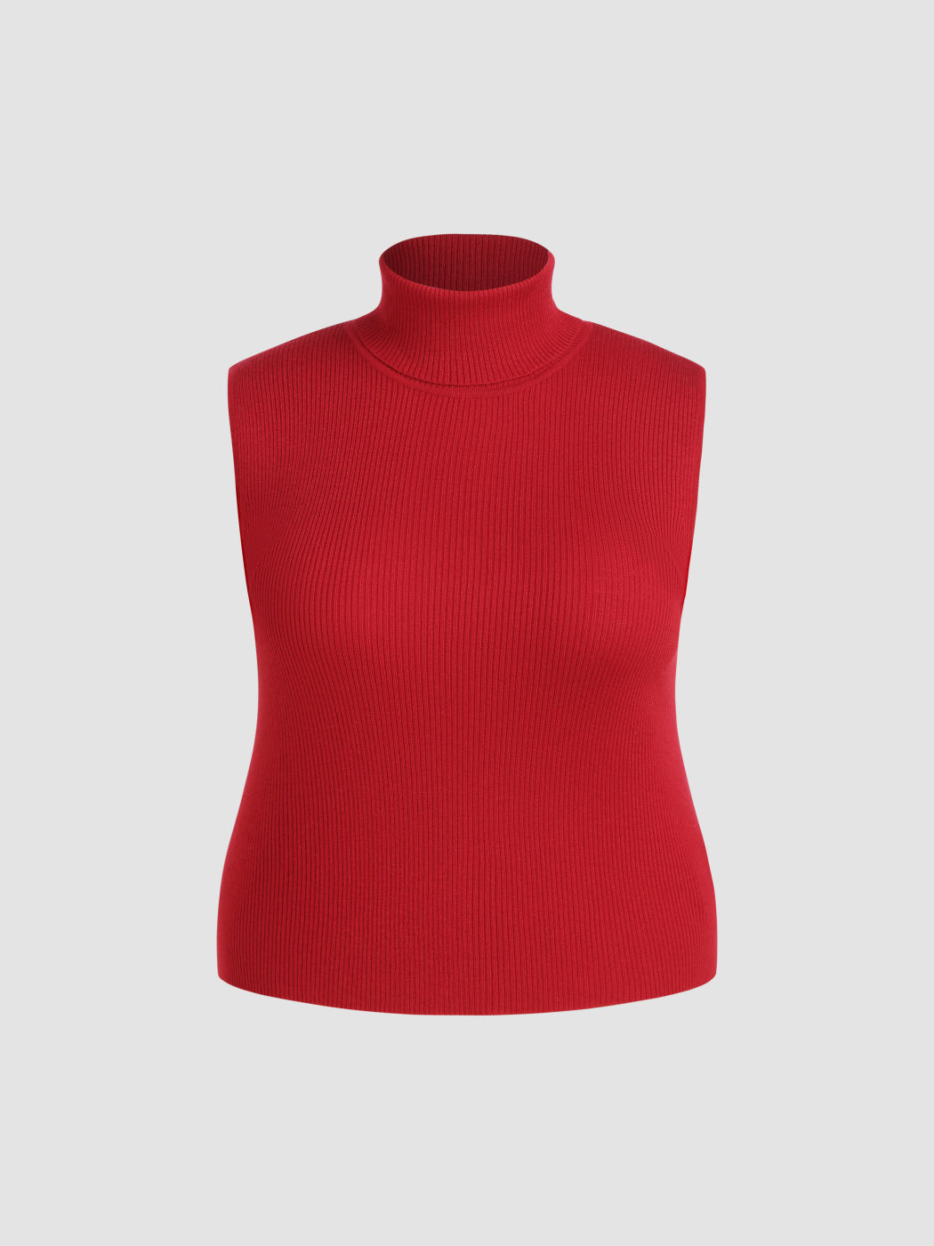  Wollmischung Hoher Hals Strickoberteil Kurve & Plus
