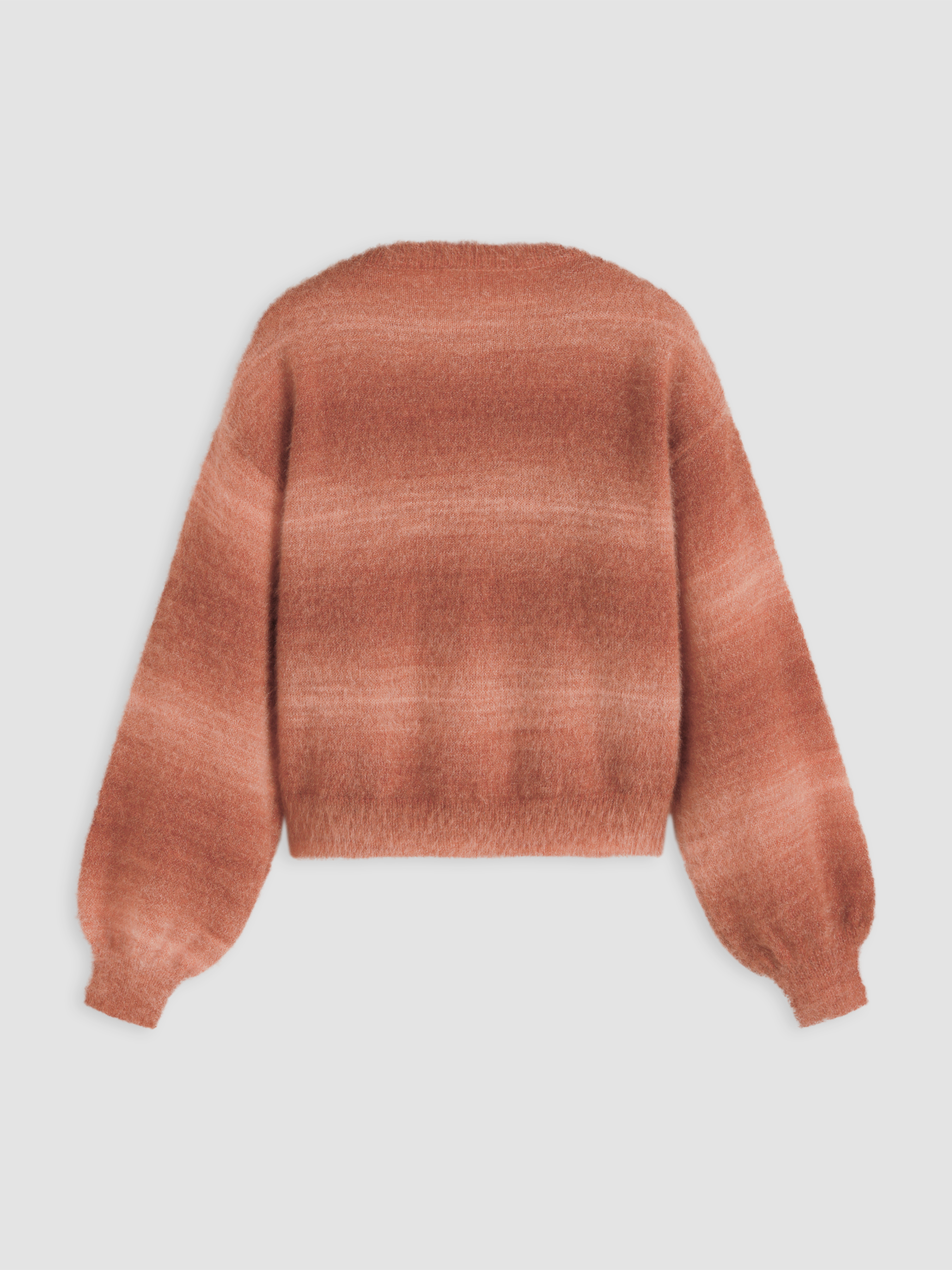 Halloween Outfits Knit Fabric Fuzzy Halloween Round Neck Emoji