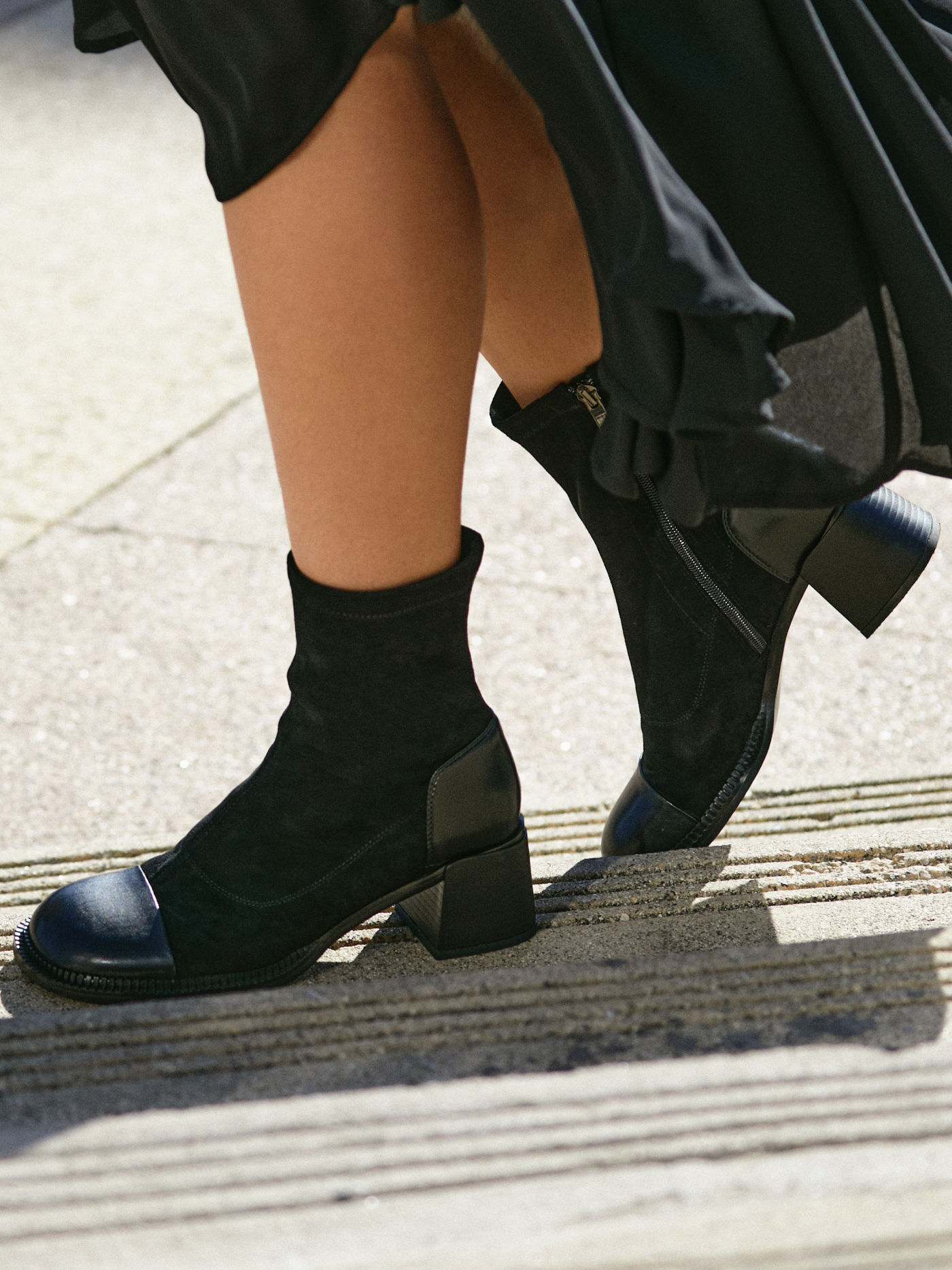Chunky Heeled Ankle Boots