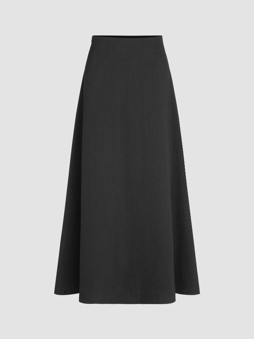 High Waist Solid Plissierter Maxirock