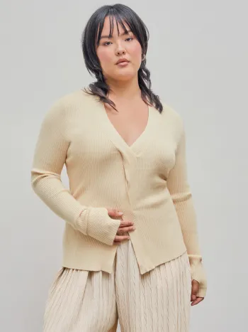  Zeit für Kaffee Strickoberteile Langärmlige Kurve & Plus