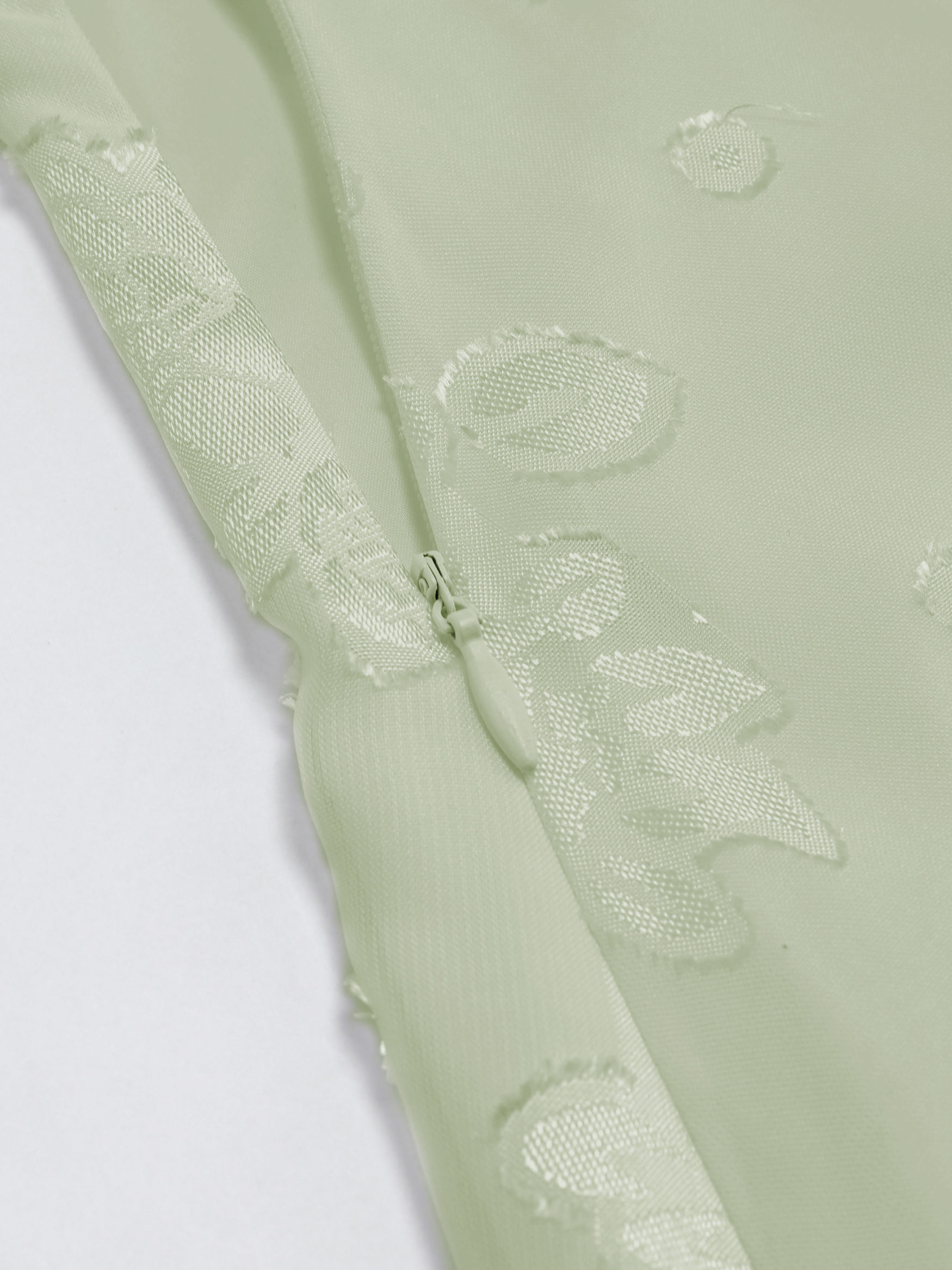 Western Outfits Chiffon Floral Jacquard Mini Dress For Date