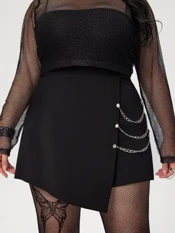 Velvet V-neck Star & Moon Pattern Bell Sleeve Romper Curve & Plus