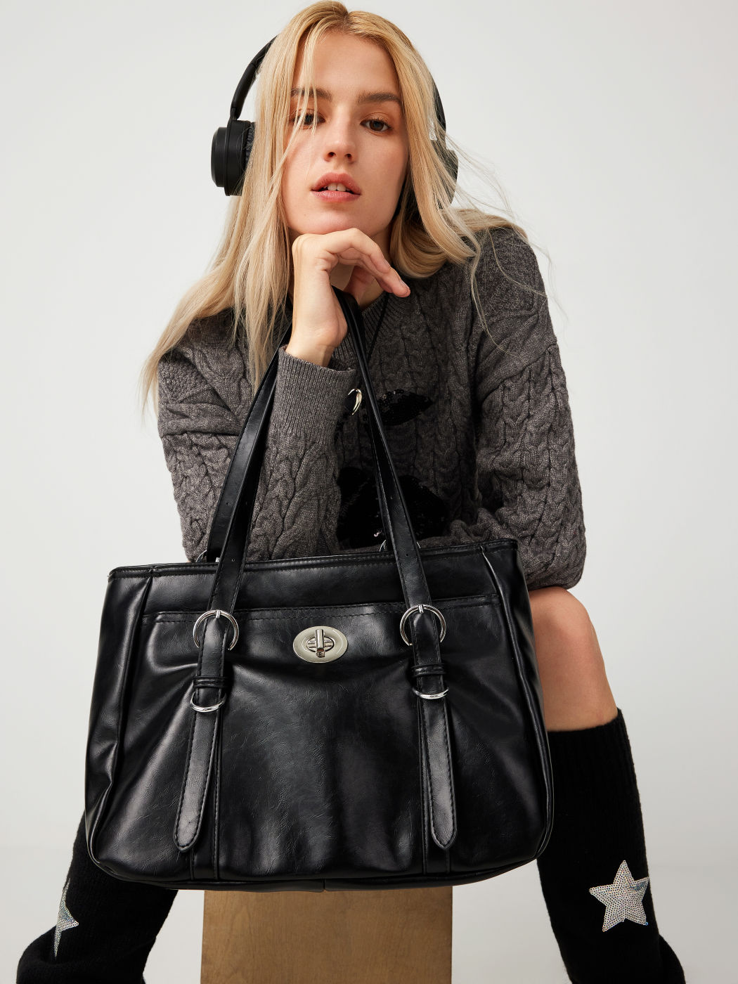  Bolso Grande de Mano de Gran Capacidad
