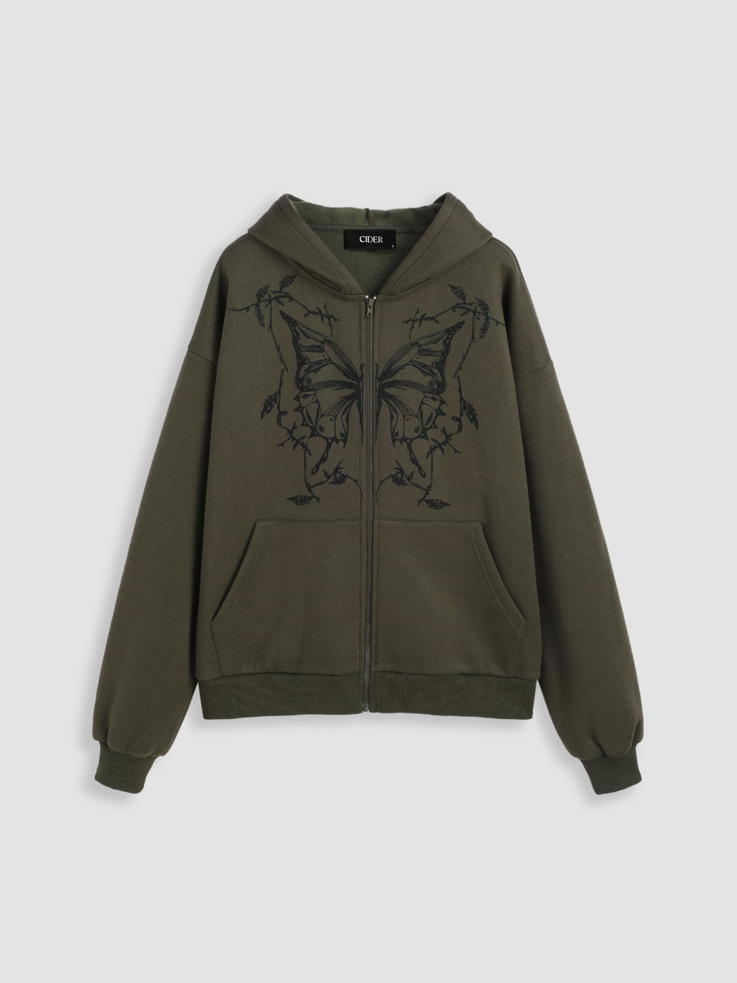 Terry Graphic Butterfly Hoodie