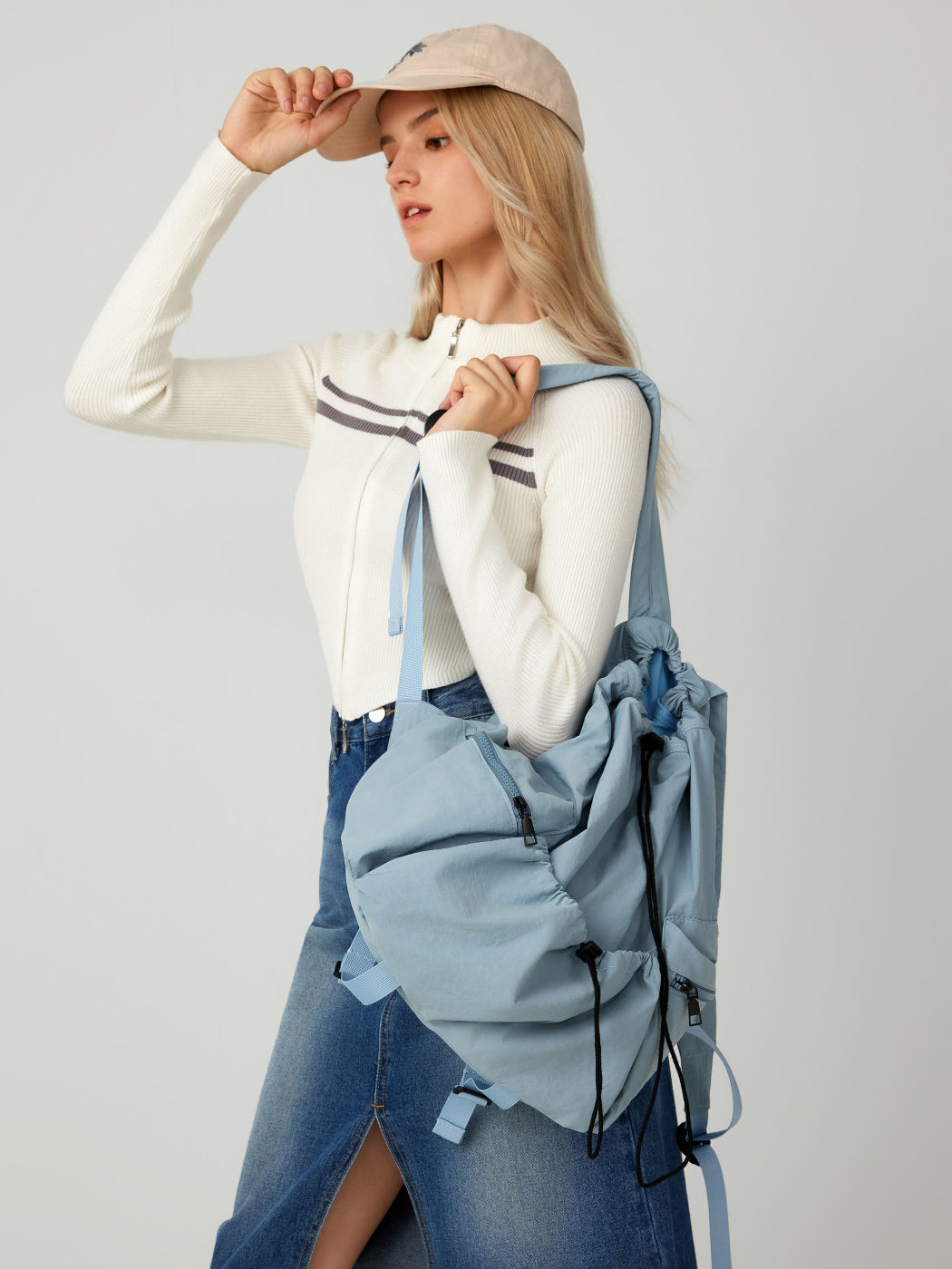  Nylon String Großer Rucksack