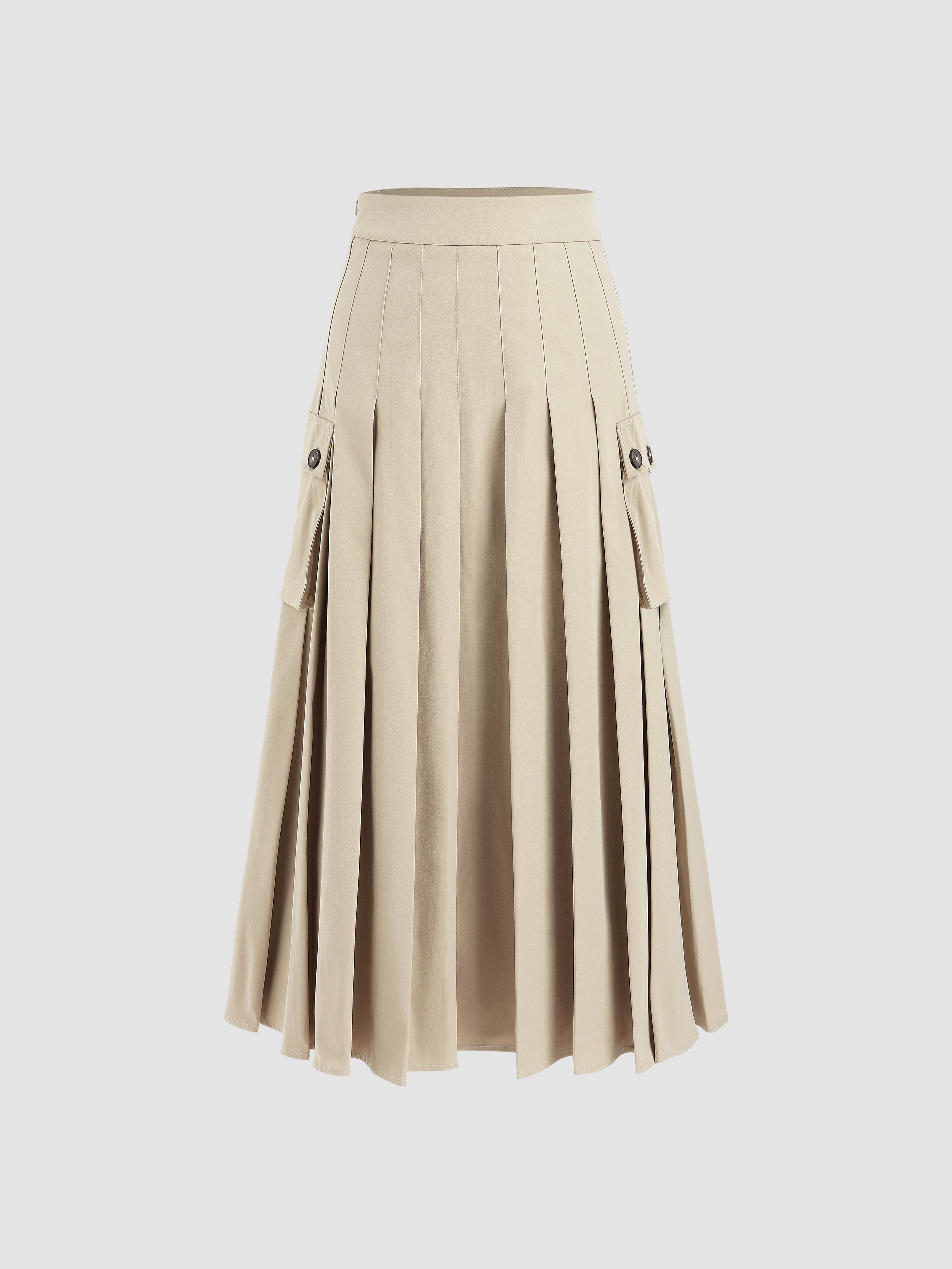 [LOW CLASSIC] / ☆ 25SS PLEATED ZIPPER SKIRT / KHAKI LOW CLASSIC