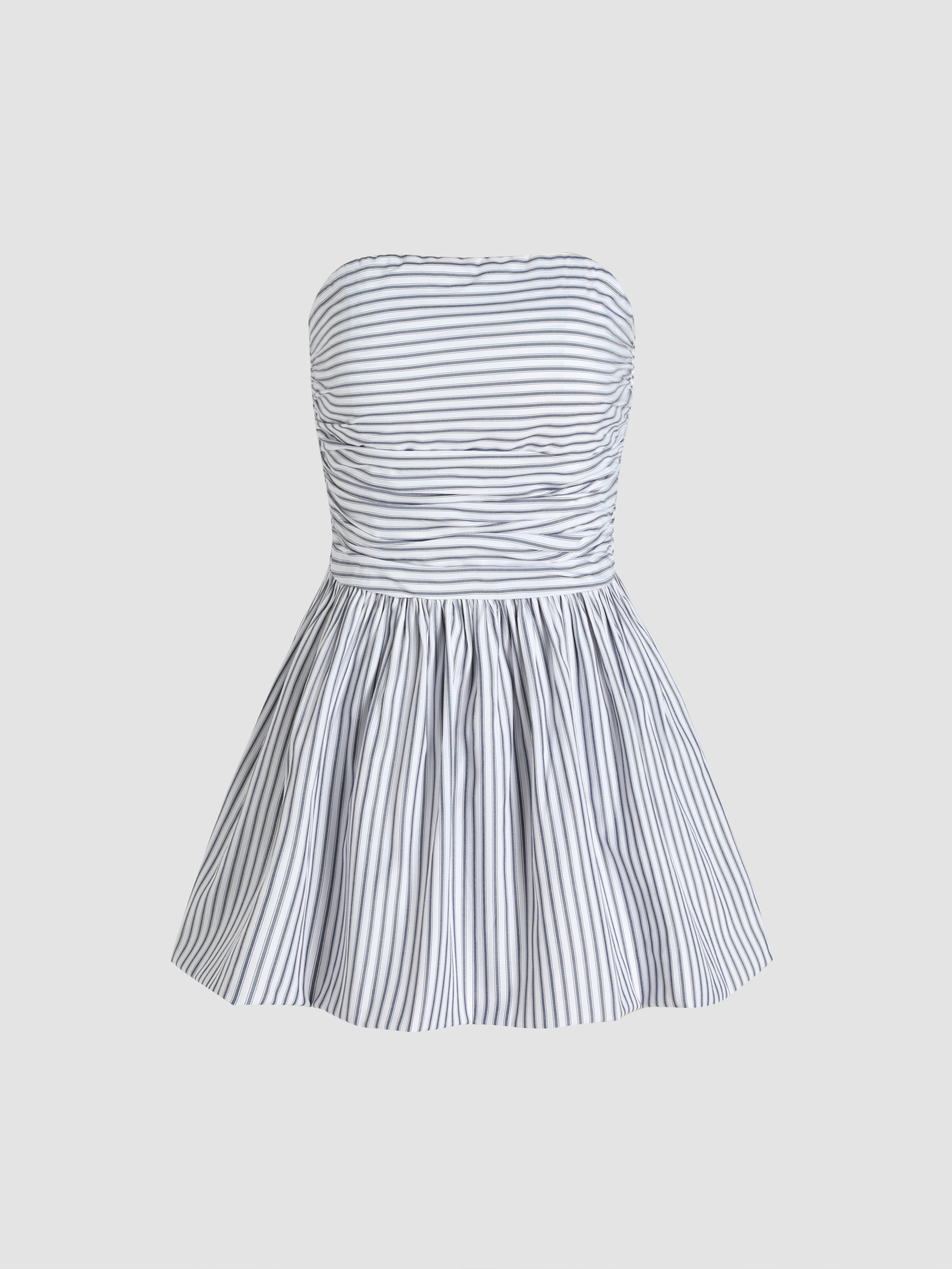 Stripe Tube Mini Dress For Daily Casual Date Coffee Shop
