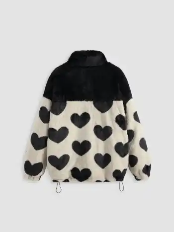 Reißverschluss Herz Fleece Jacken