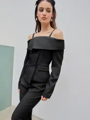 Schulterfreier Knopf Blazer