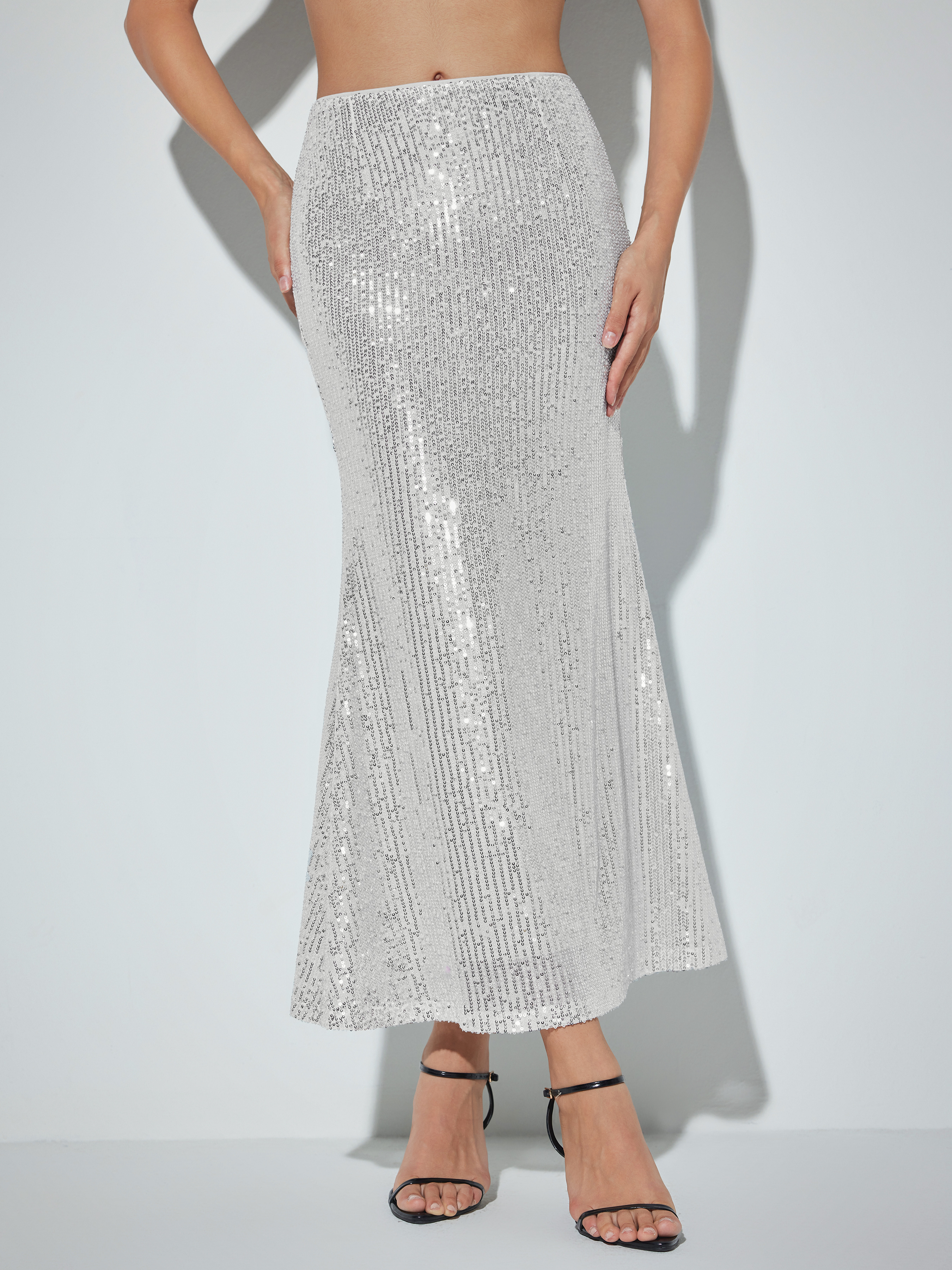 Mermaid sequin maxi on sale skirt