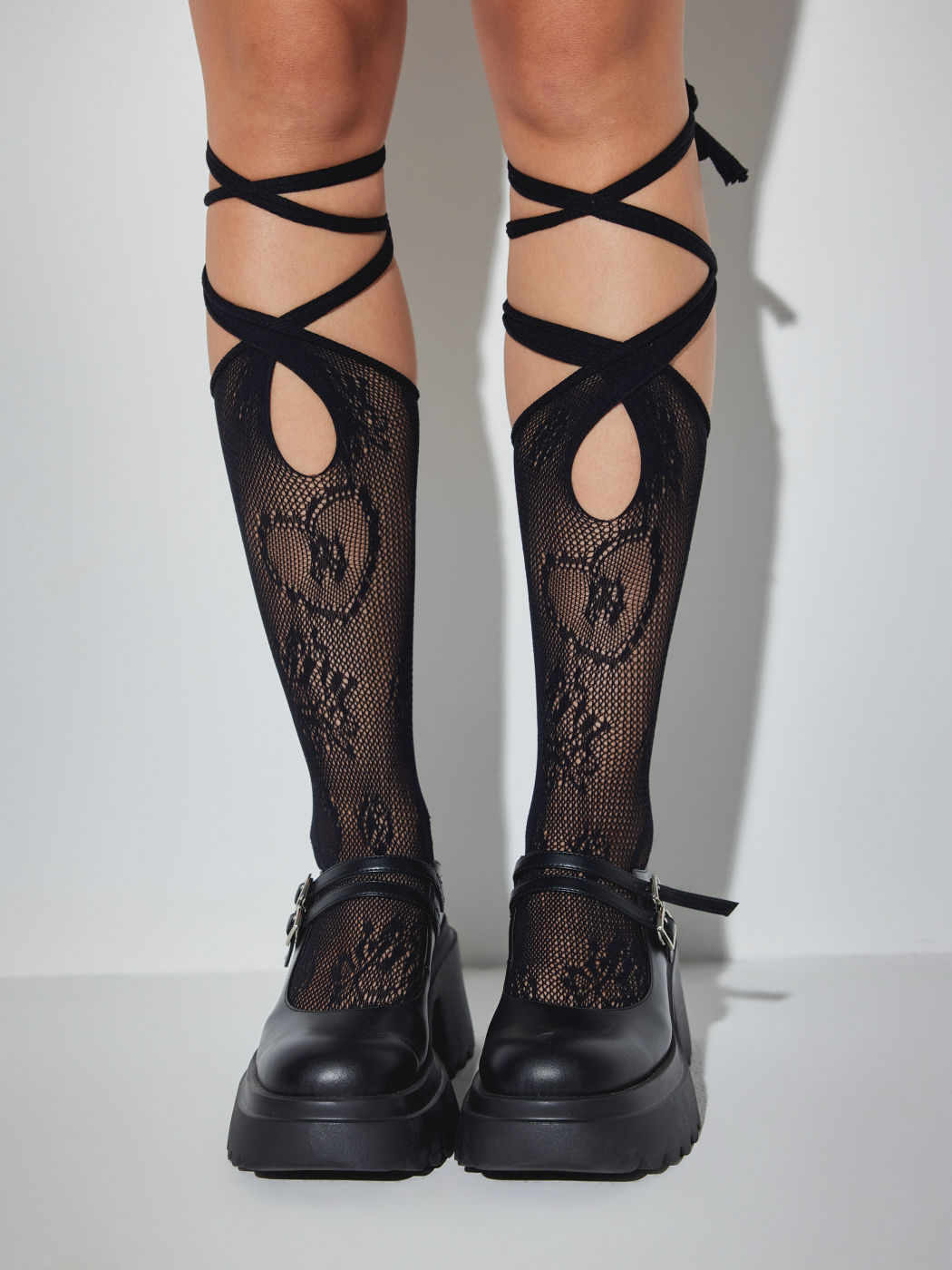 Lace Up Over the Calf Socks
