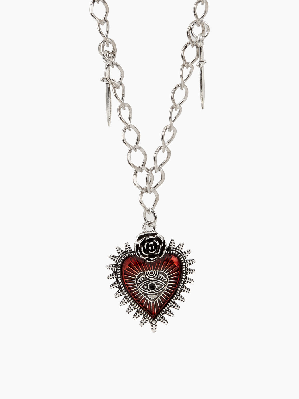 Gothic Style Heart Shaped Pendant Necklace