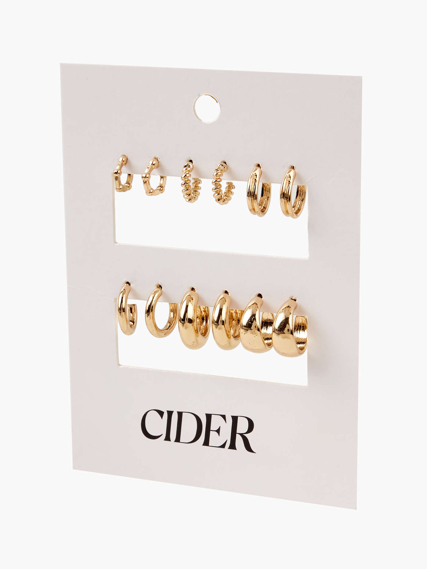 Alloy 6pairs Geometric Hoop Earrings Set For Daily Casual Work Date Coffee Shop