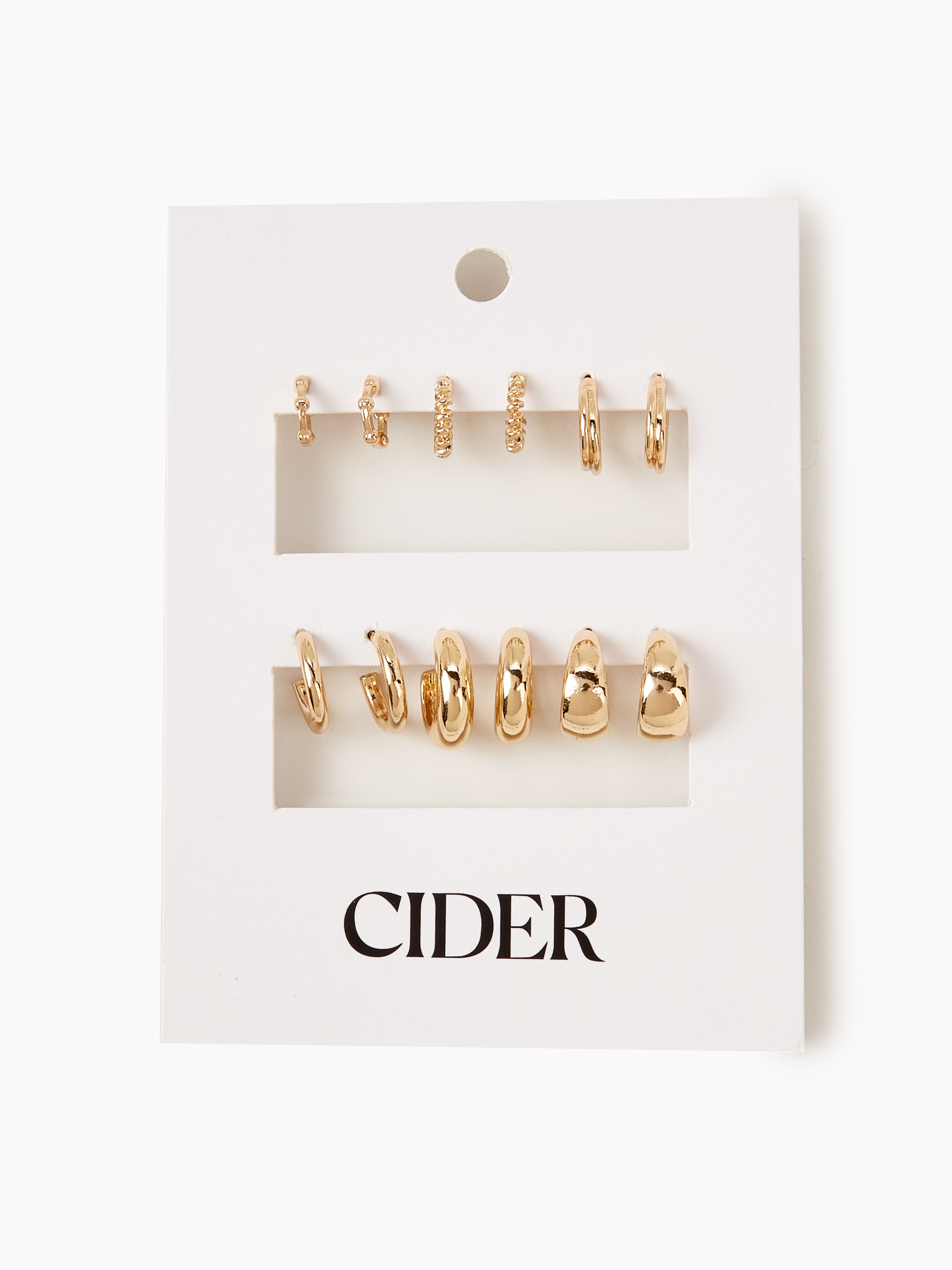 Alloy 6pairs Geometric Hoop Earrings Set For Daily Casual Work Date Coffee Shop