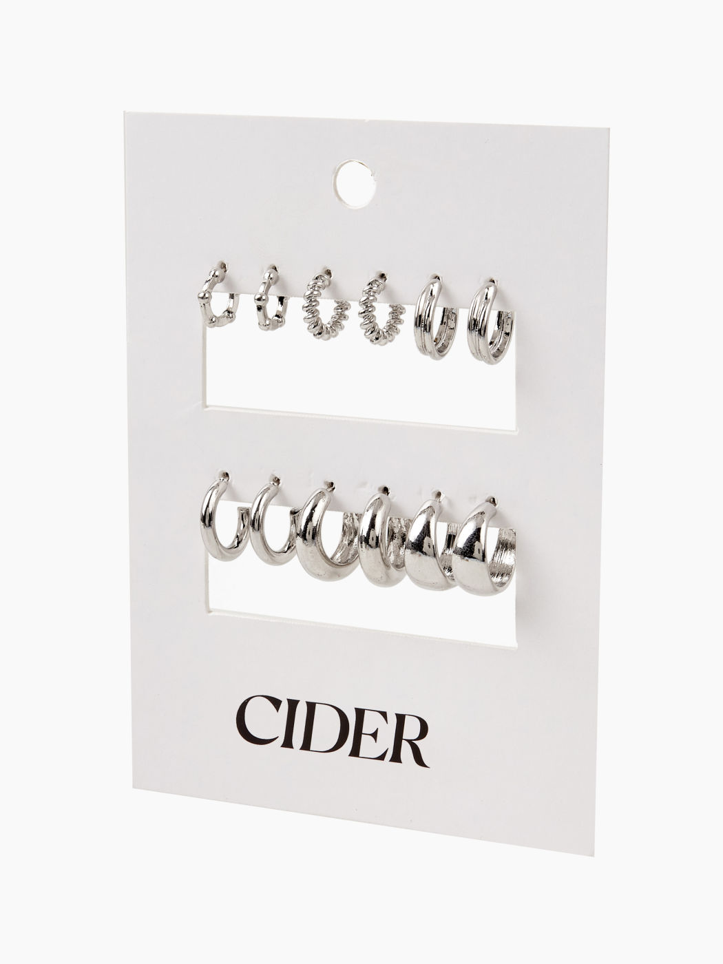 6pairs Geometric Hoop Earrings Set