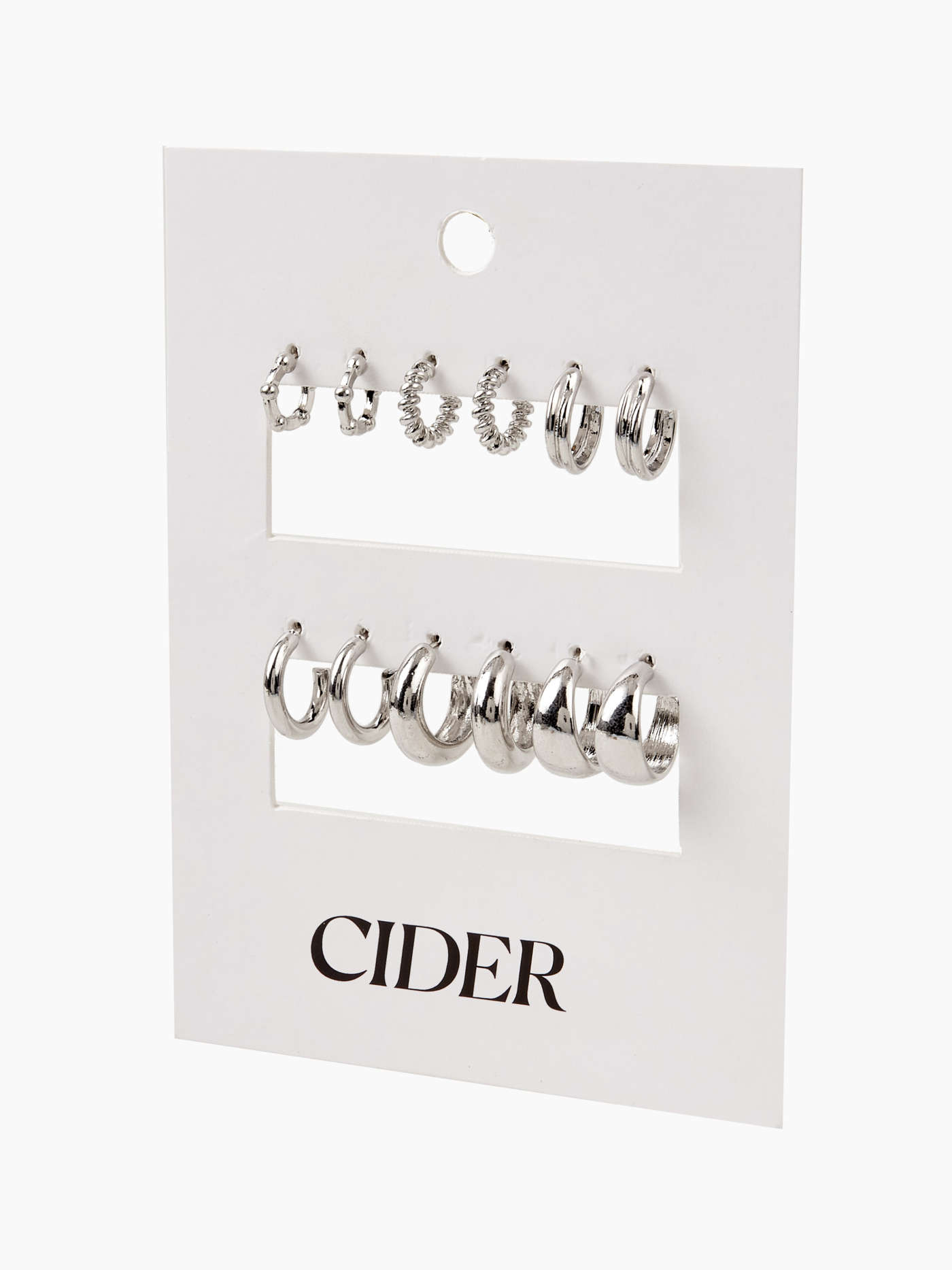 6pairs Geometric Hoop Earrings Set