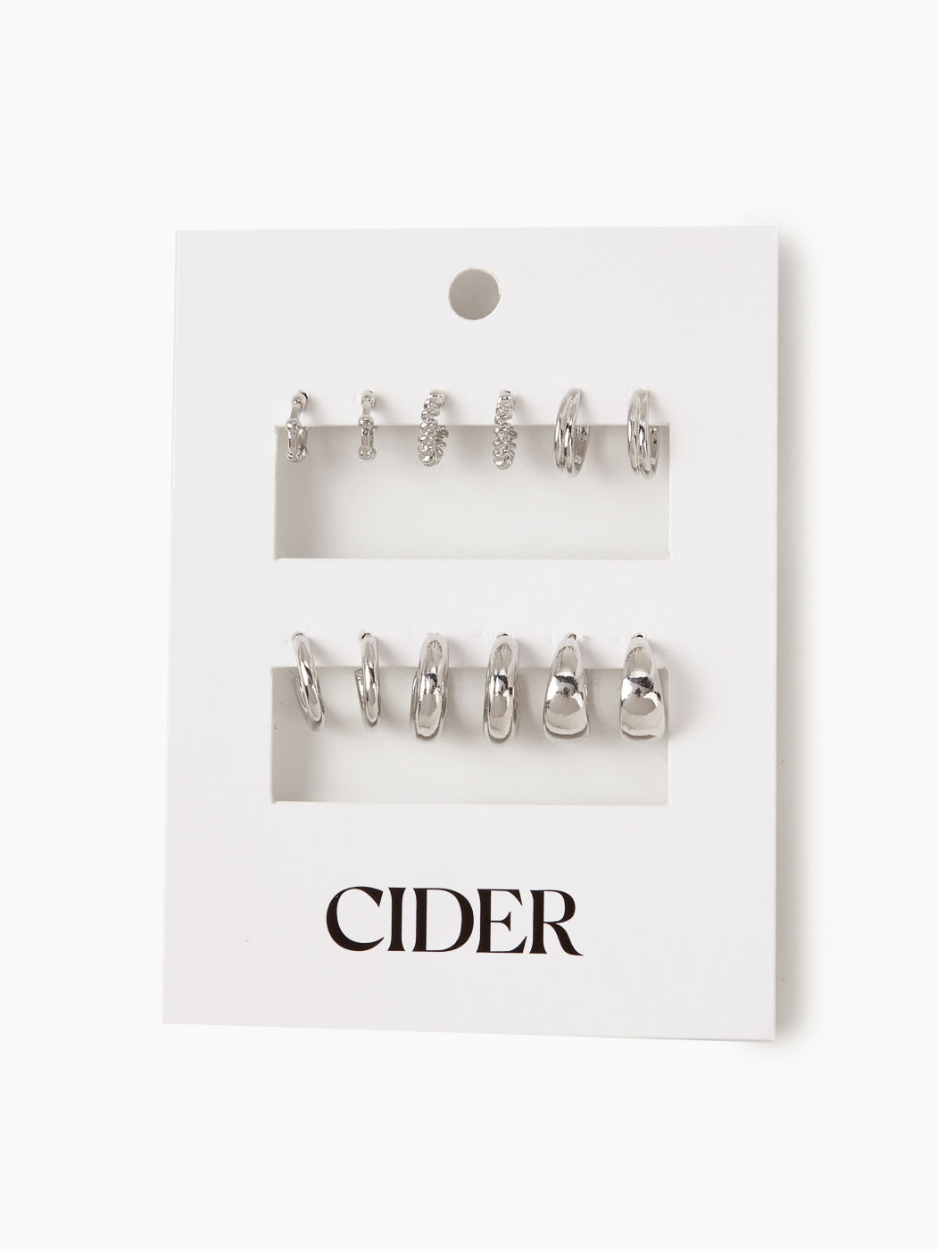6pairs Geometric Hoop Earrings Set