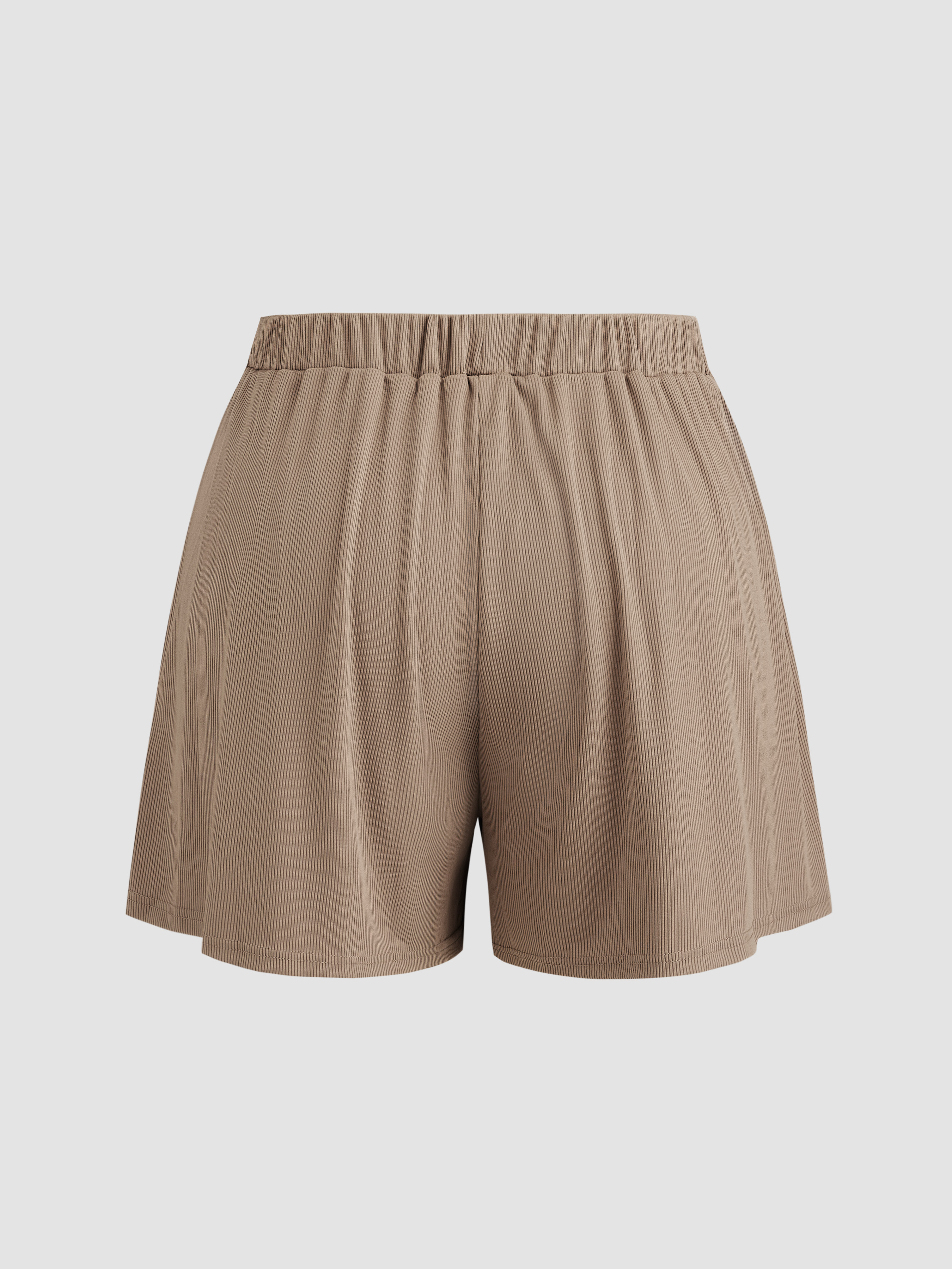 Flowy Shorts Curve Plus Corduroy Solid Wide Leg Shorts For