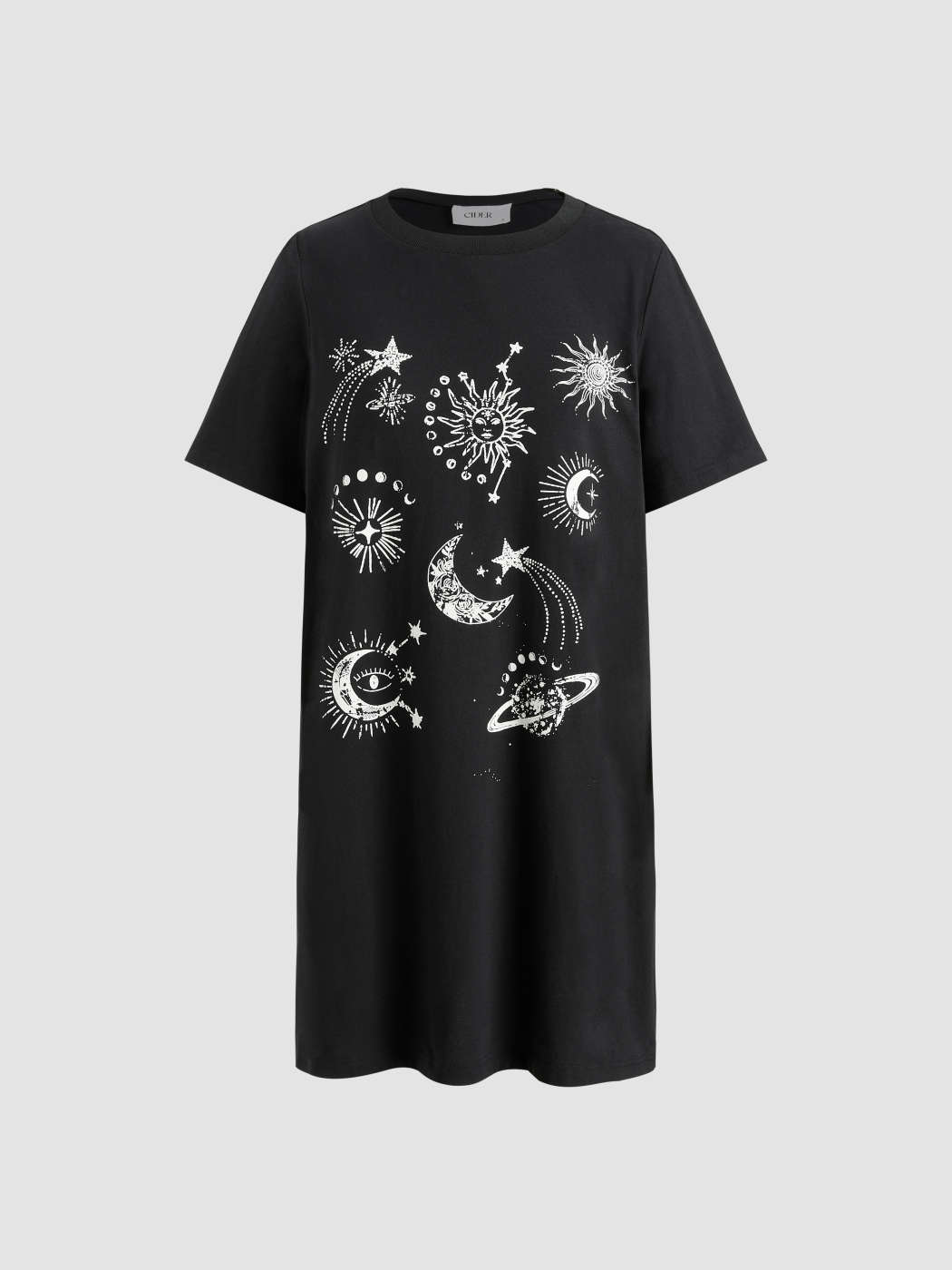 Round Neck Moon Sun Lounge Dress For Home