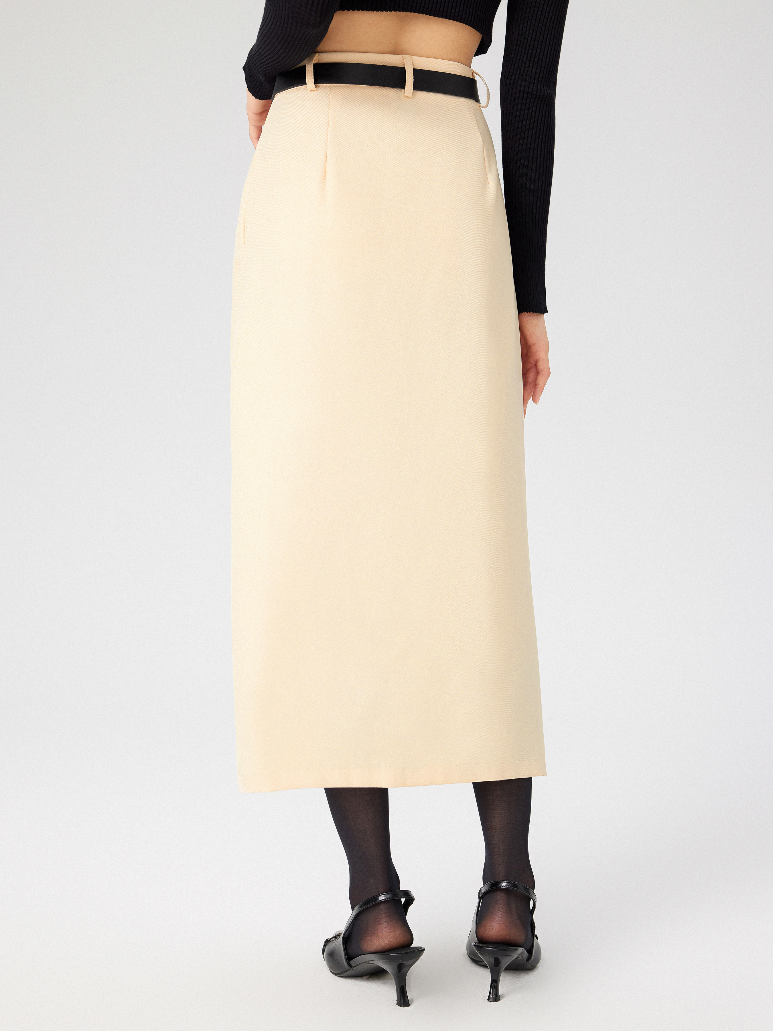 High waisted clearance maxi skirt belt