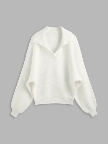 Polo Solid Long Sleeve Sweater