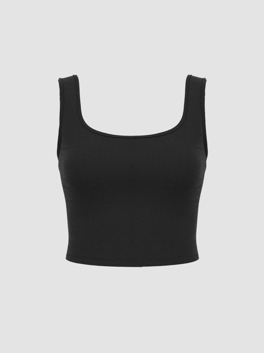 Terry Terry Round Neck Vest & Crop Sweatshirt For Daily Casual