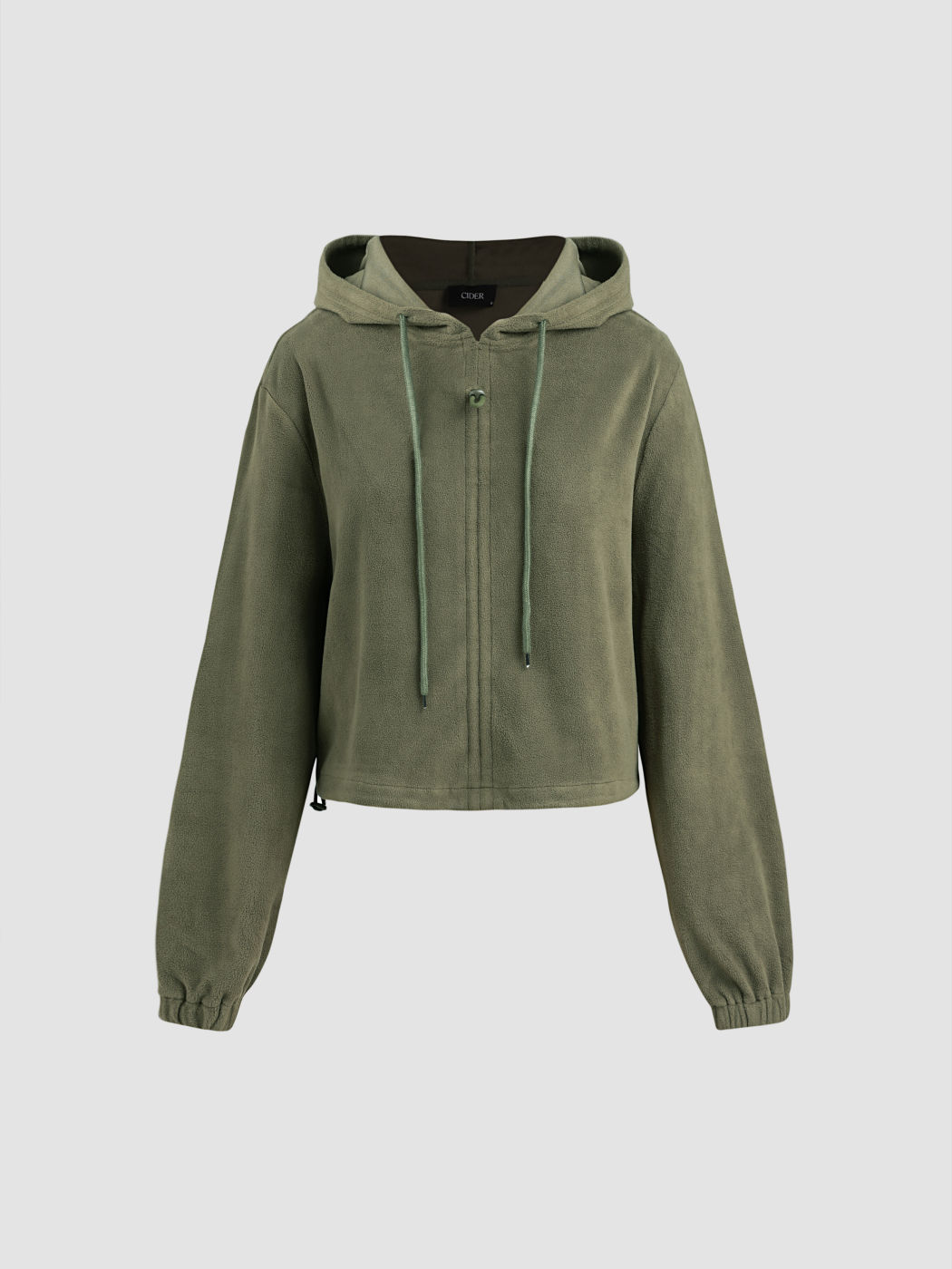  Fleece Solid Kordelzug Kapuzenpullover