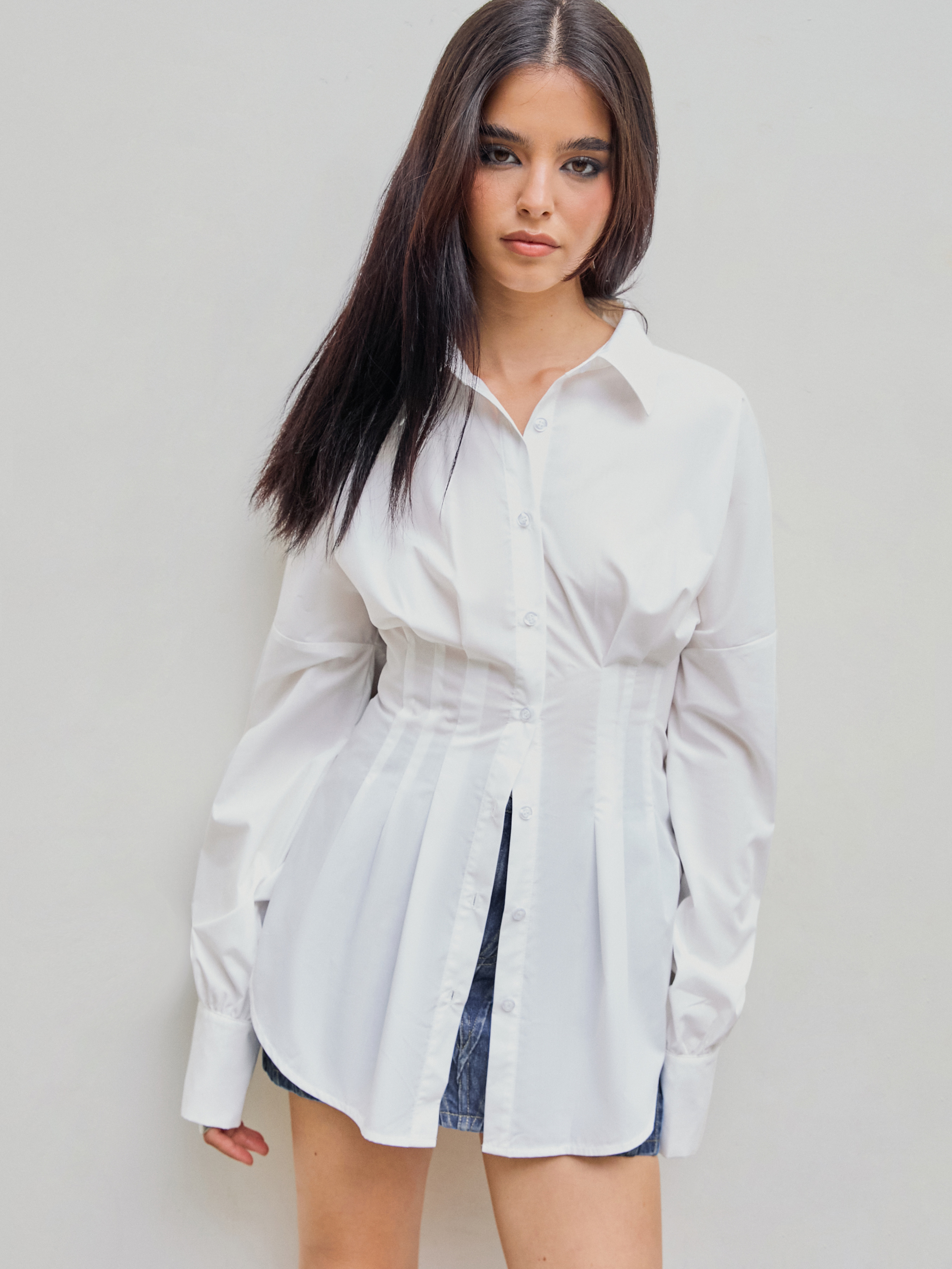 Collar Button Long Sleeve Blouse 