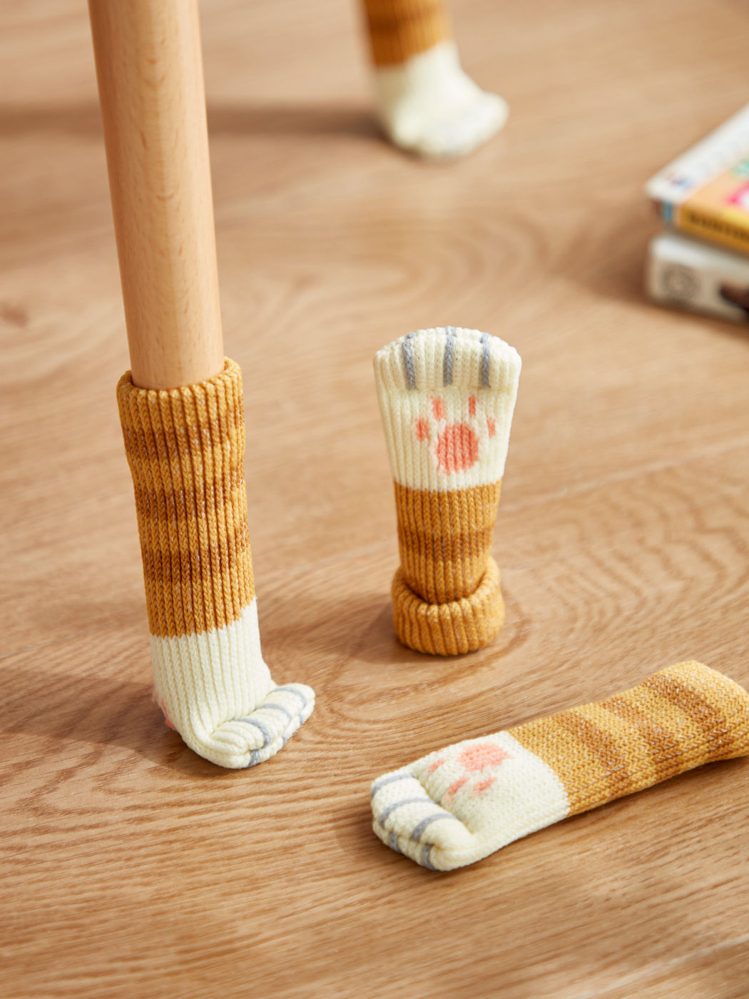 4pcs Paw Pattern Chair Leg Cover