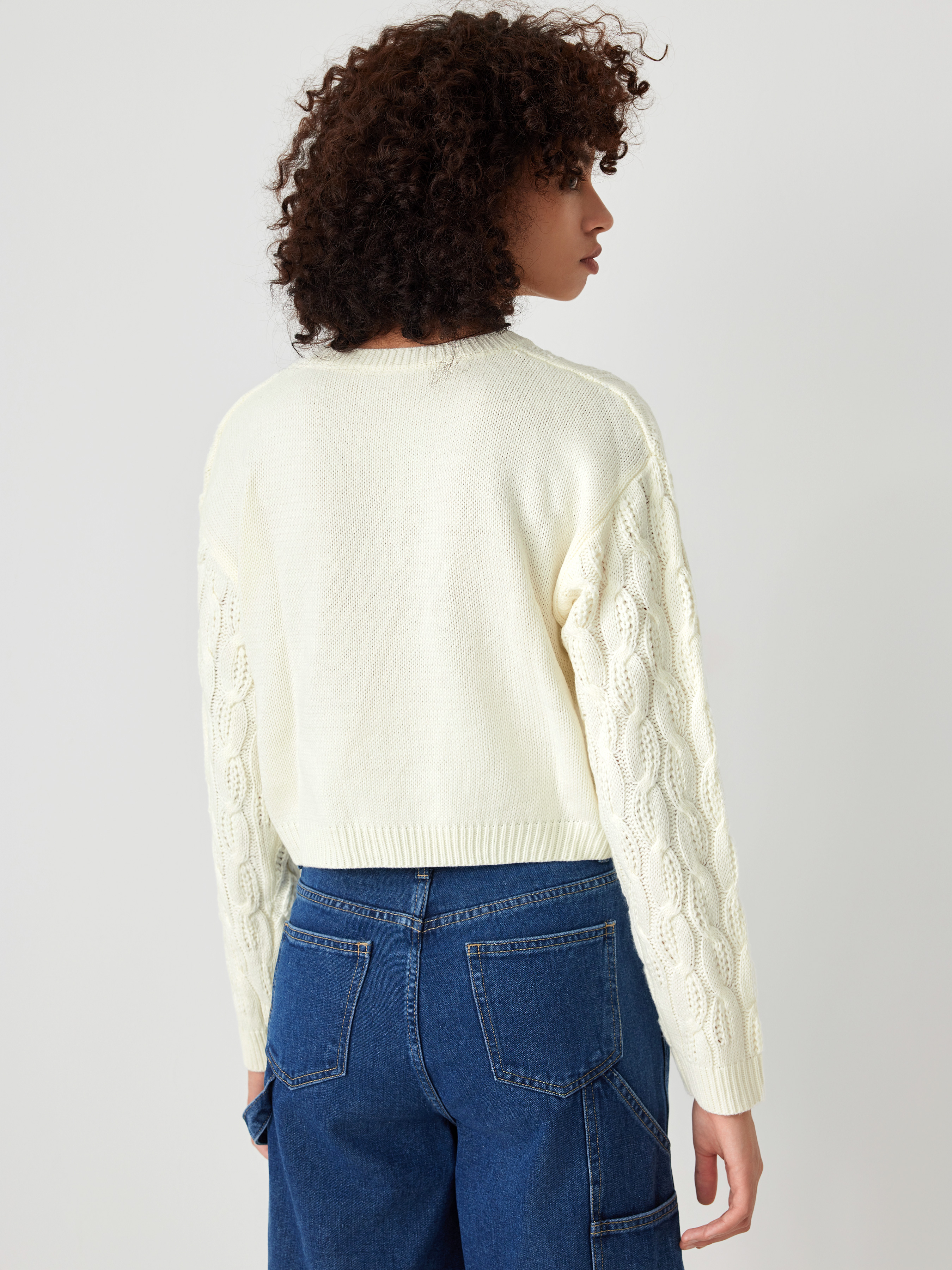 【DEARMINE】Tweet cable round knit bkk13997_cream_xl?pdp.template