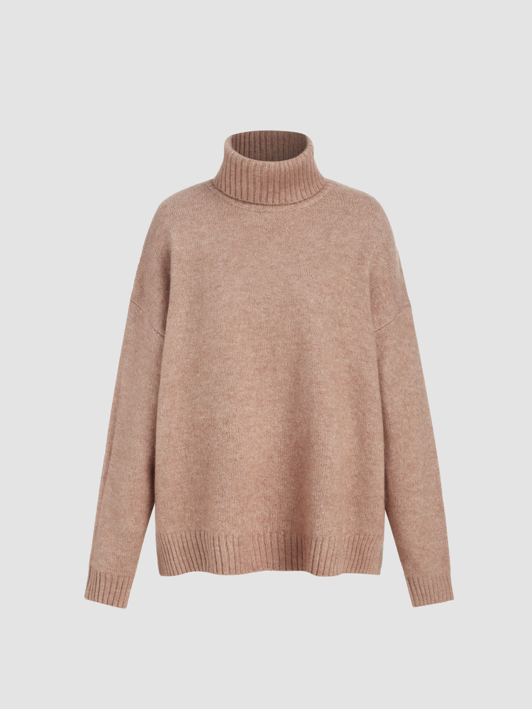 High Neck Knitted Long Sleeve Sweater