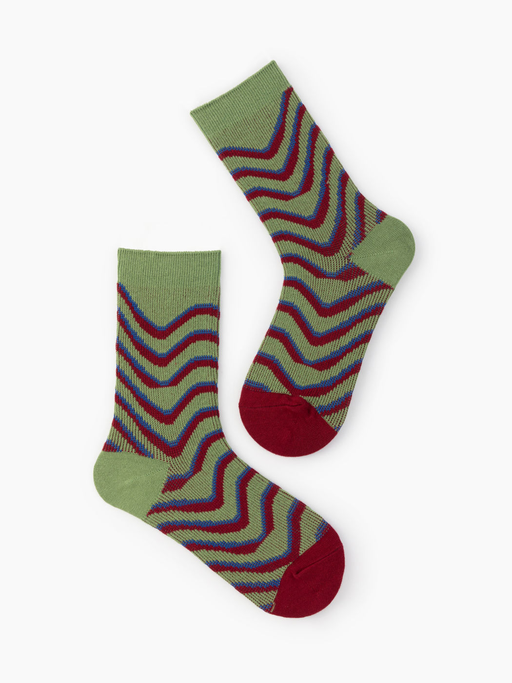  Wellenförmige Crew Socken