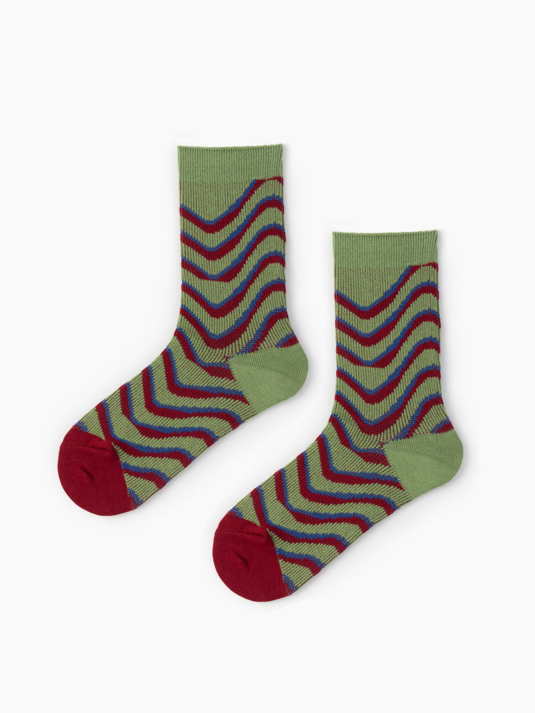  Wellenförmige Crew Socken
