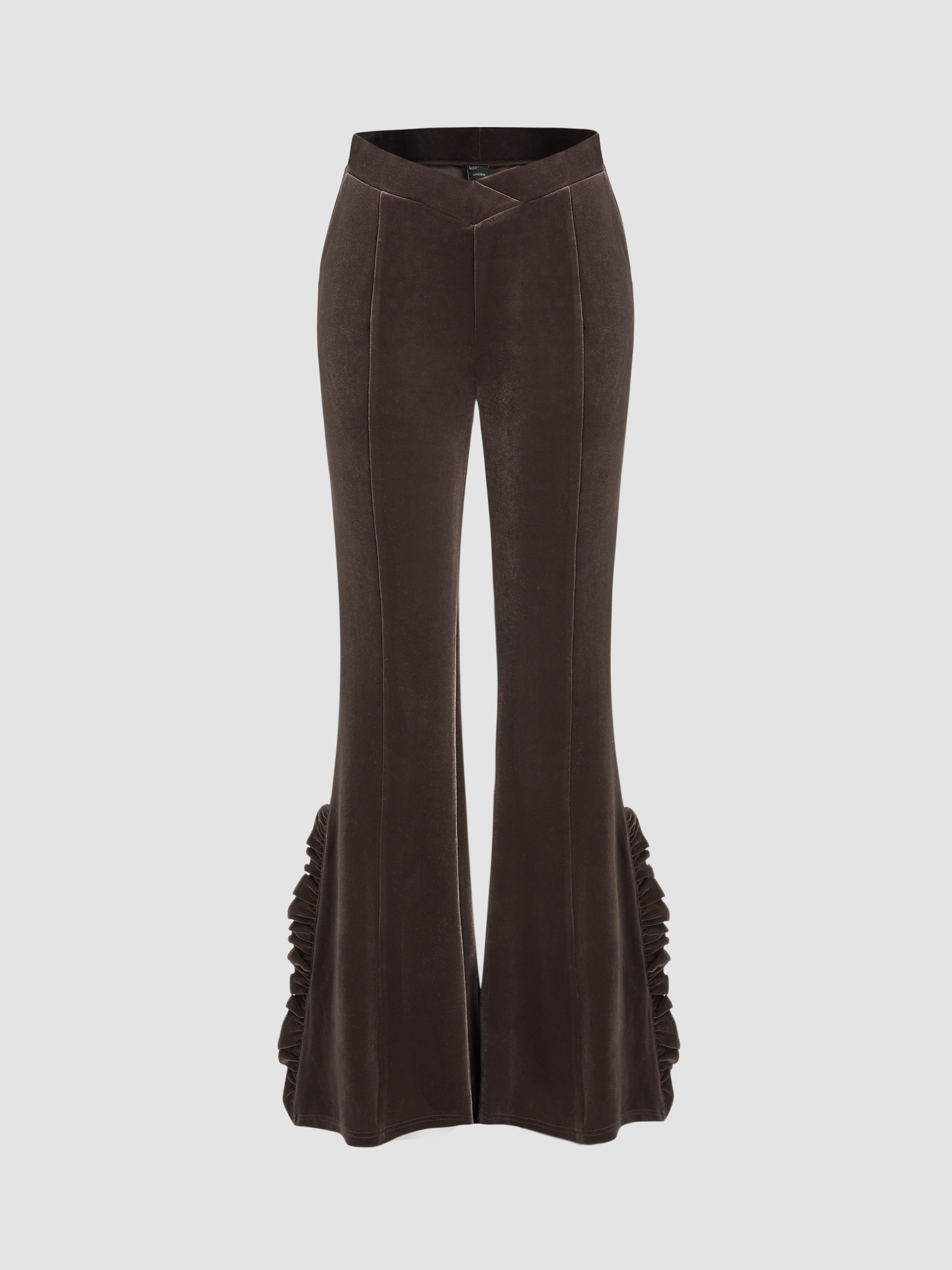 Navy High-rise velvet flared trousers | Galvan | MATCHES UK