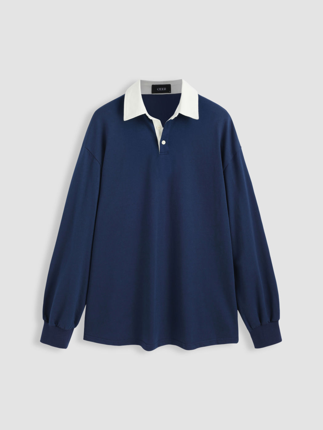  Polo-Knopf Langarm Sweatshirt