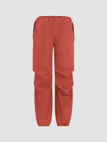 Pantaloni solidi con coulisse