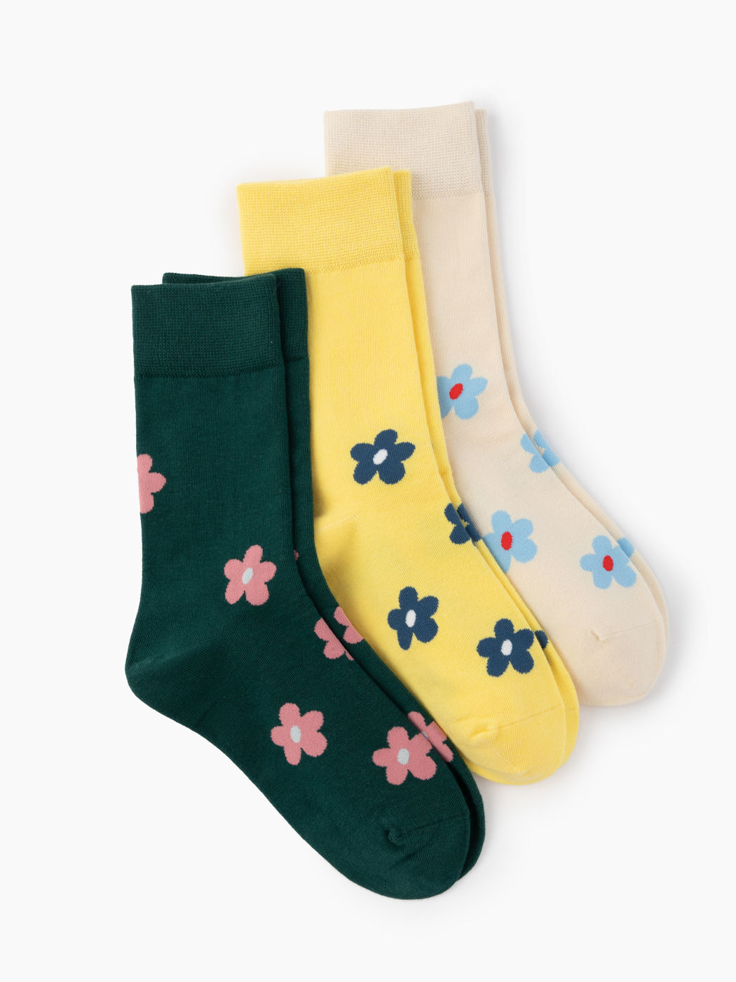  3 Paare Blumenmuster Socken