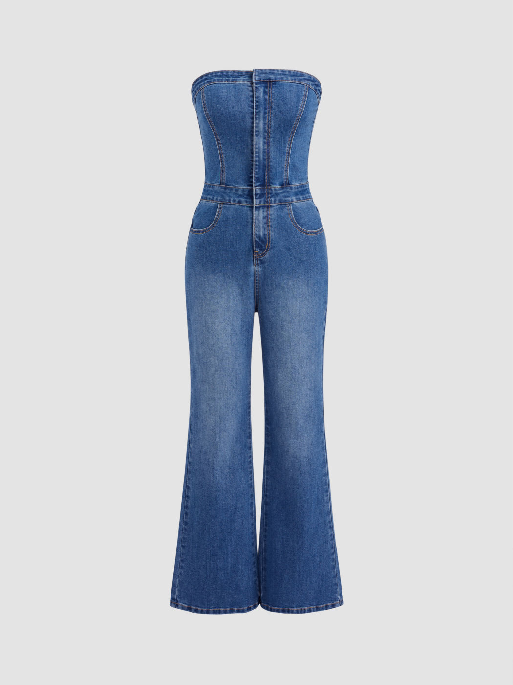  Denim Solid Tasche Overall