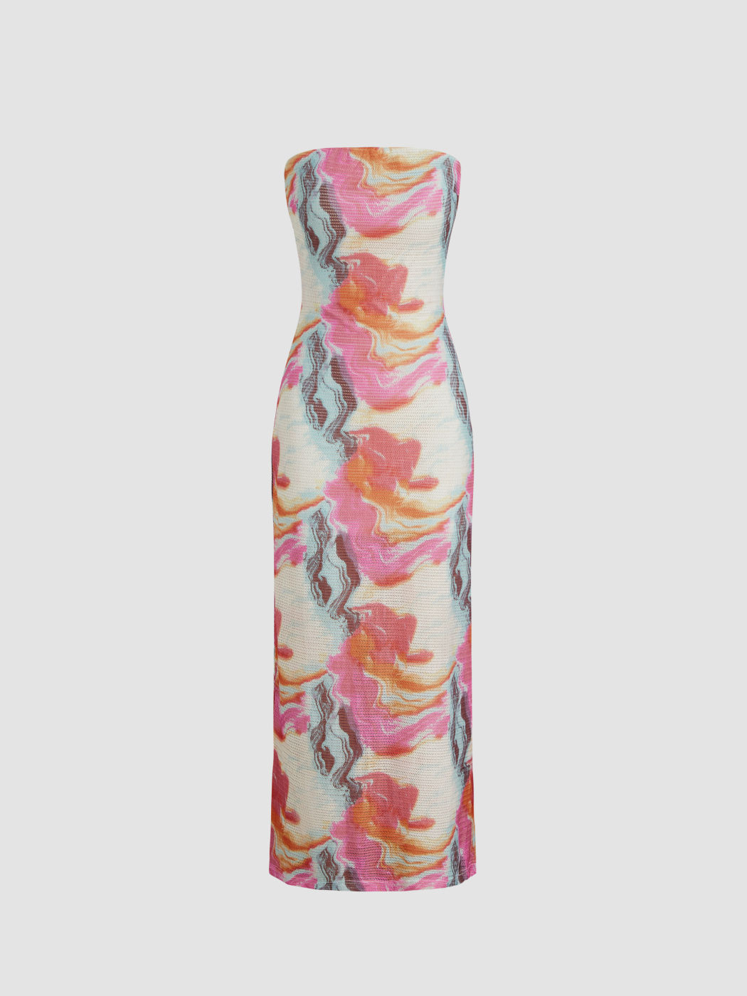 Tube All Over Print Maxi Dress