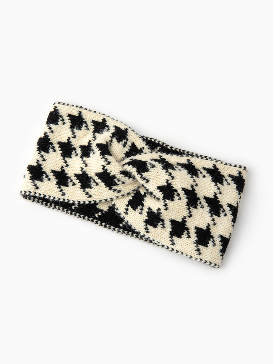 Tweed Check Knit Headband 