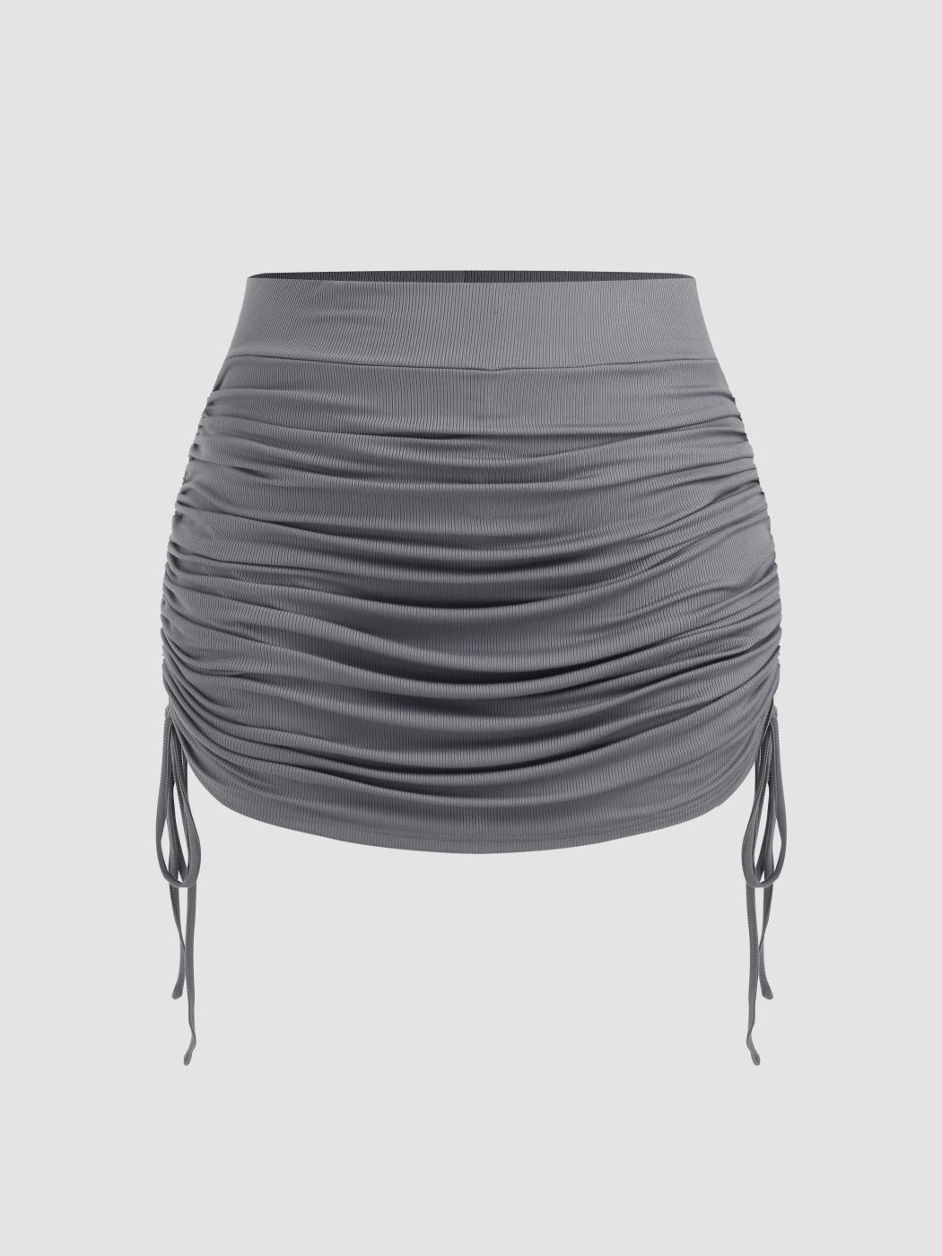  Geraffter Kordelzug Mini Skort Kurve & Plus