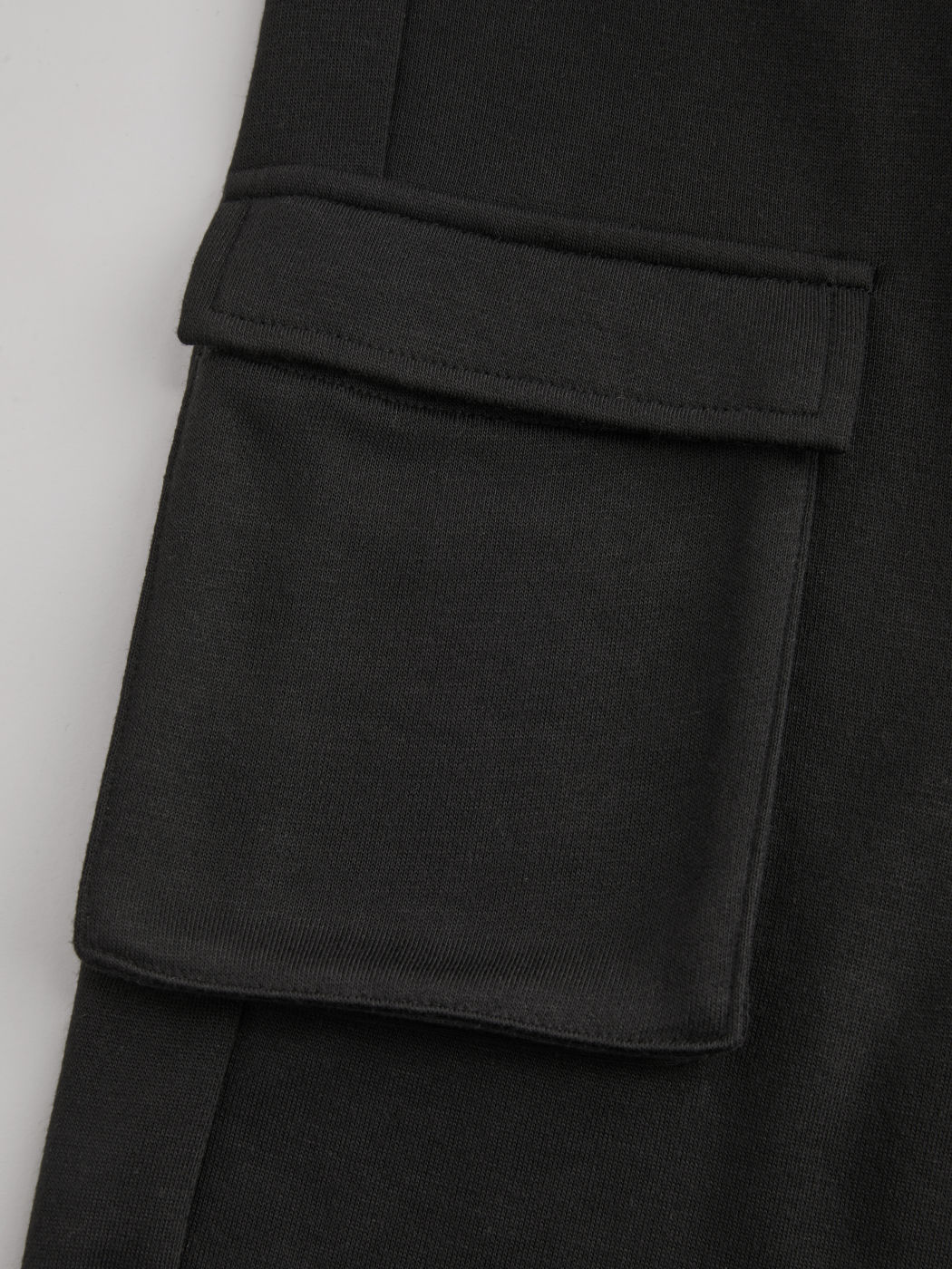 Solid Elastic Waist Cargo Jogger Sweatpants