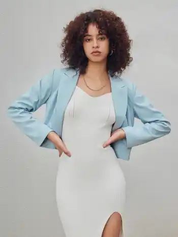 Cropped Tailored Blazer