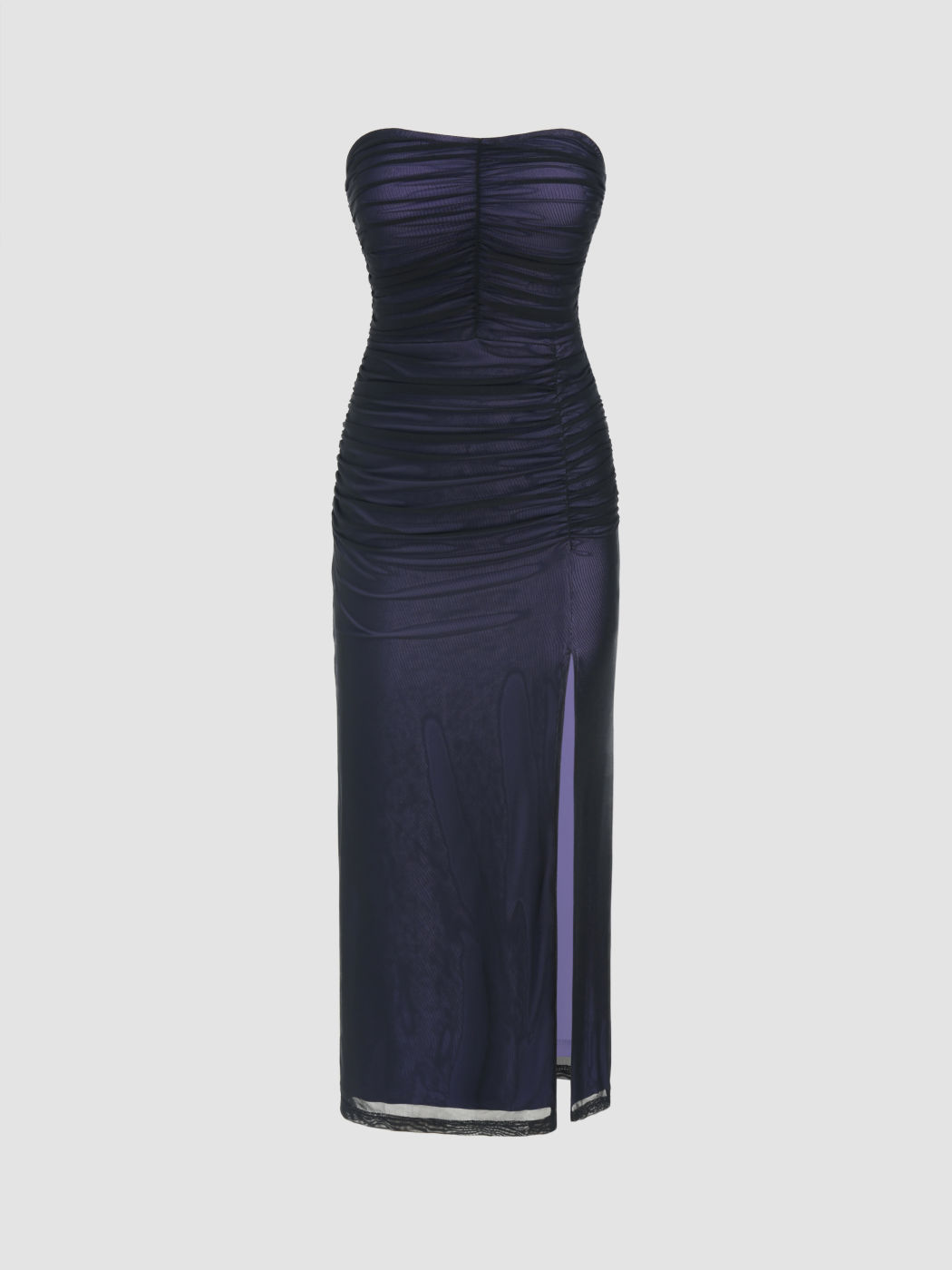  Mesh Tube Split Maxi Kleid